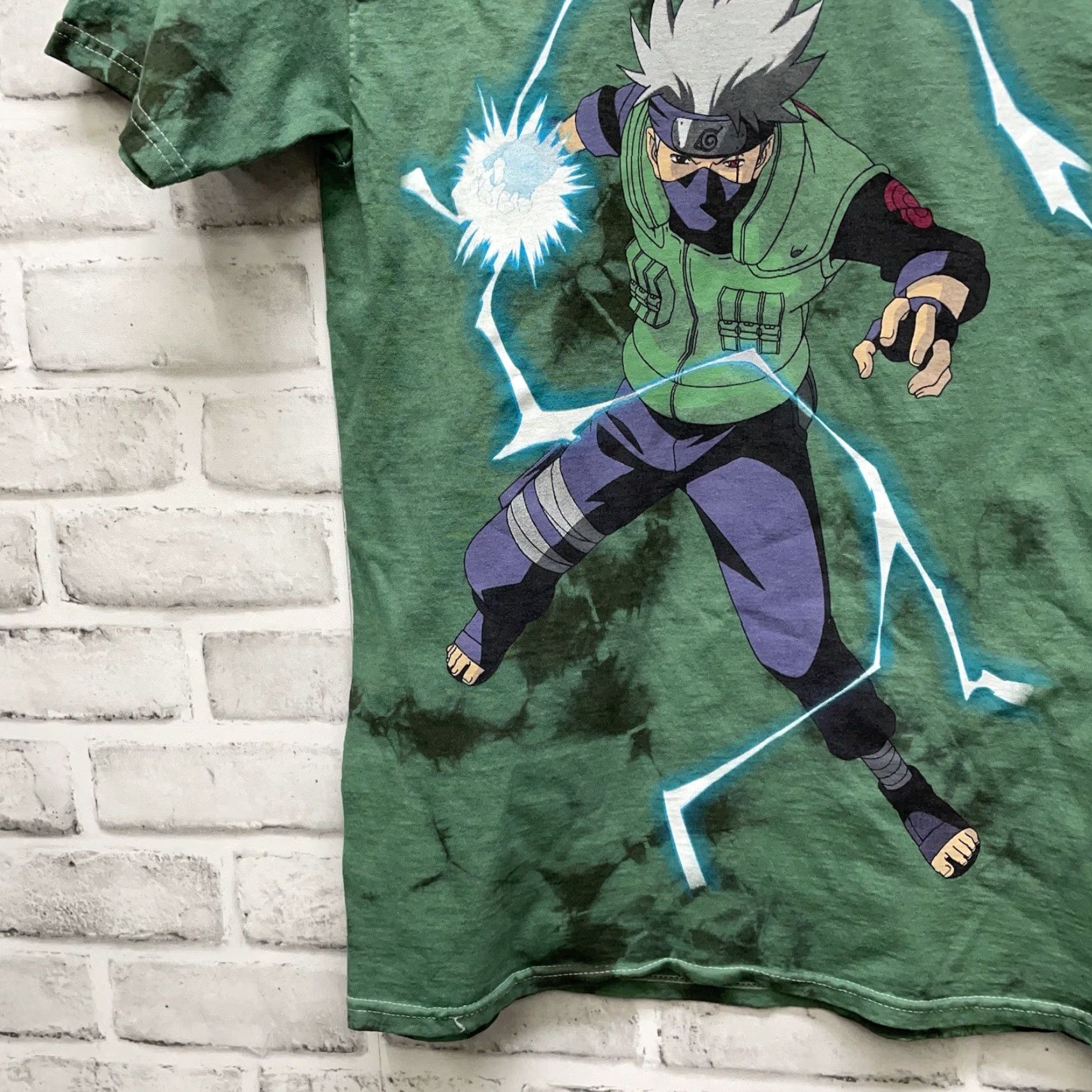 Vintage Naruto Shippuden 100% cotton green graphic Tee Mens XS Size US XS / EU 42 / 0 - 3 Thumbnail
