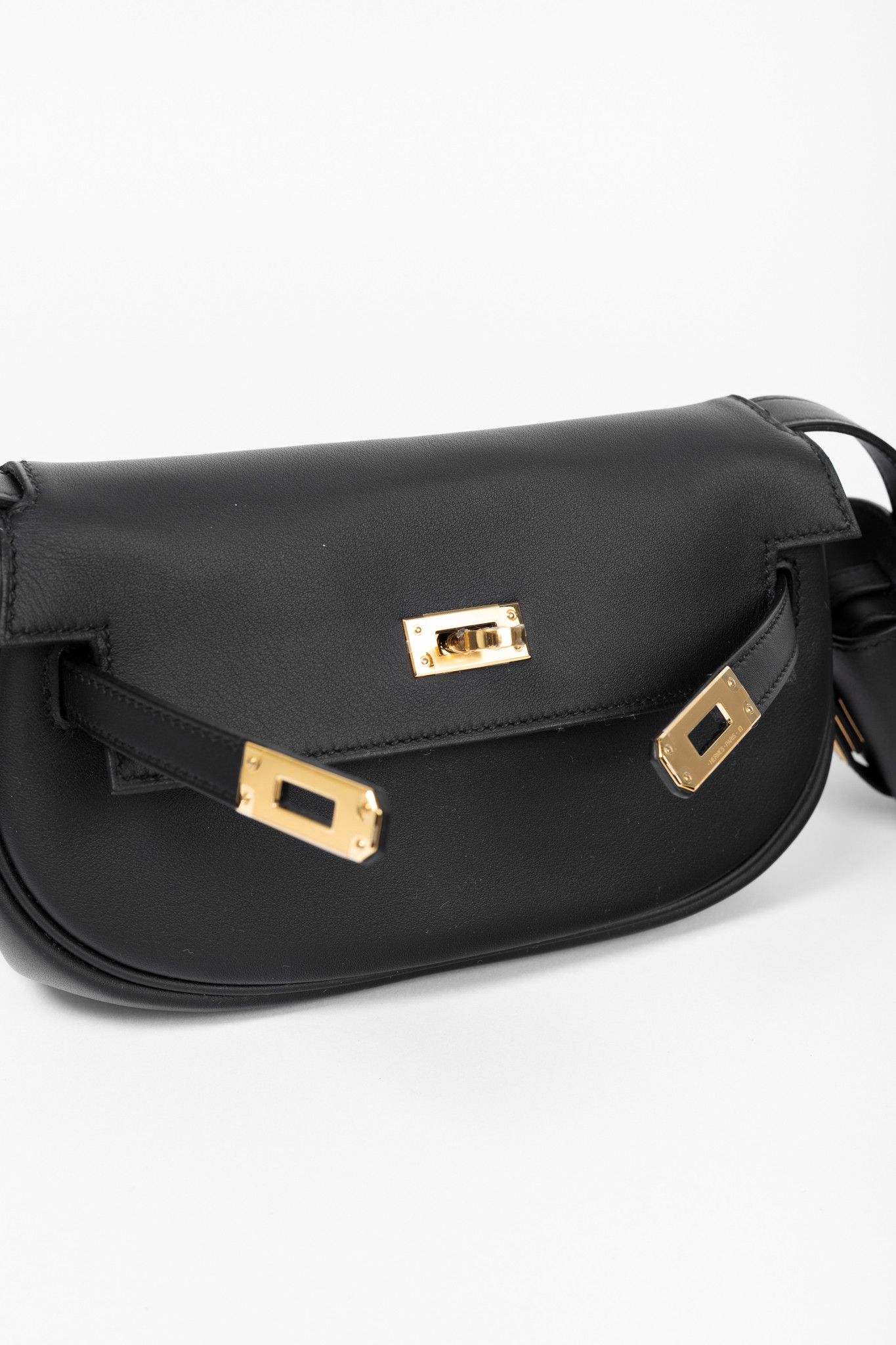Hermes Hermes Kelly Moove Black Swift Leather GHW Shoulder Bag Size ONE SIZE - 17 Thumbnail