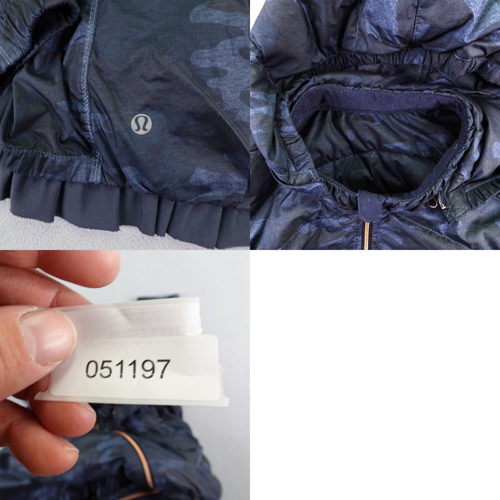 Lululemon Lululemon Jacket 4 Womens Blue Camo Spring Windbreaker Puffer Coat Size S / US 4 / IT 40 - 8 Thumbnail