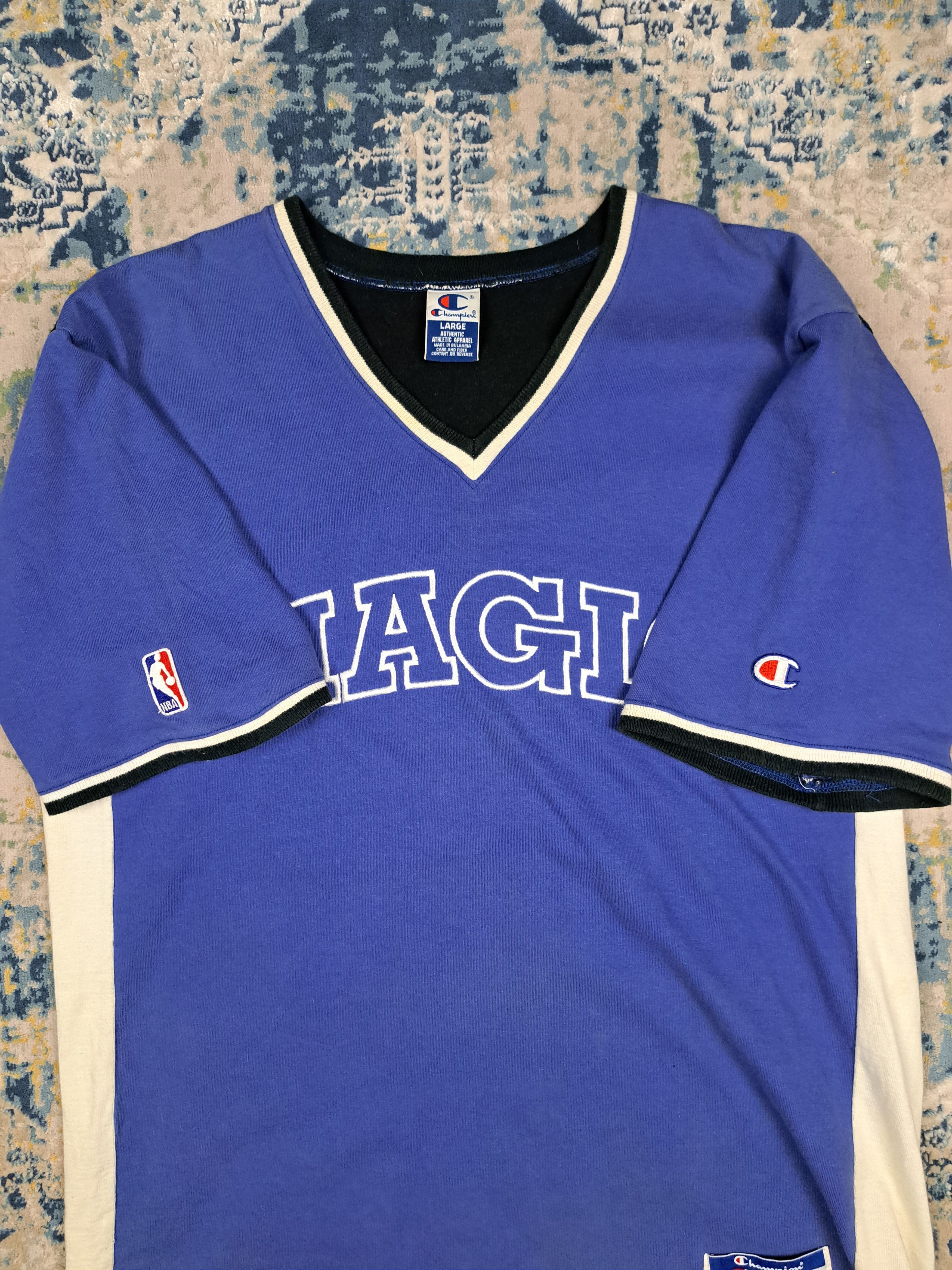 Champion Vintage 90s Orlando Magic Warm Up Tee Basketball Penny Shaq Size US XL / EU 56 / 4 - 3 Thumbnail