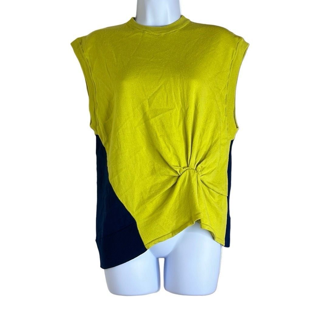 Nina Ricci Nina Ricci Women Medium Wool Colorblock Knot Detail Top Gree Size M / US 6-8 / IT 42-44 - 1 Thumbnail