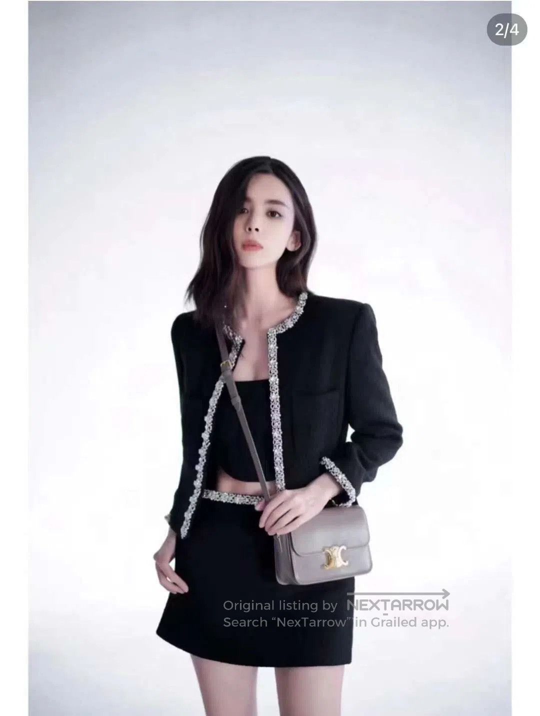 Celine Celine 2023 Runway Diamond Tweed Coat. Size S / US 4 / IT 40 - 7 Thumbnail