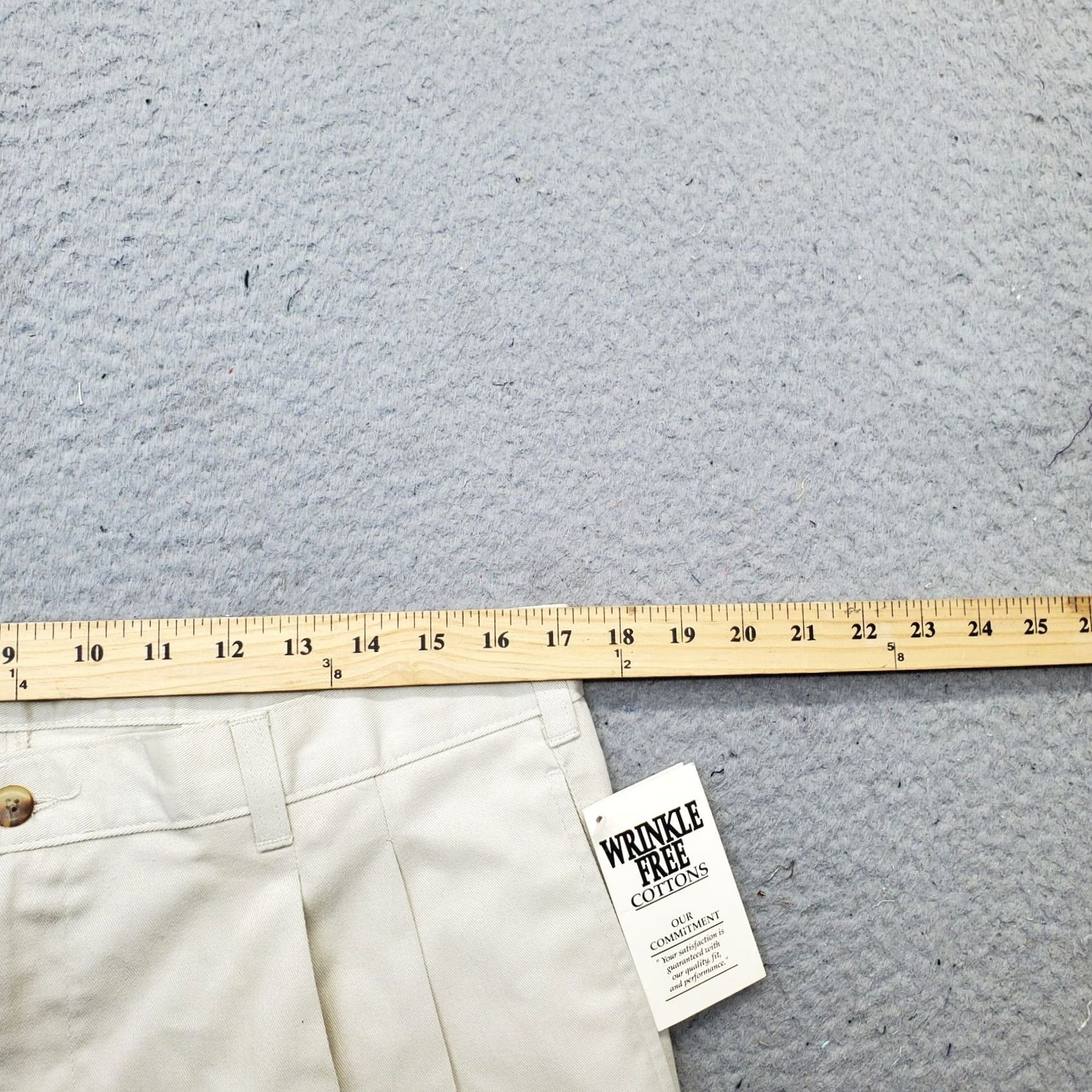 Vintage Flyers Pants Mens Size 36 Tan 100% Cotton Low Waist Relaxed Fit Wrinkle Free Straight Khakis Size US 36 / EU 52 - 6 Thumbnail