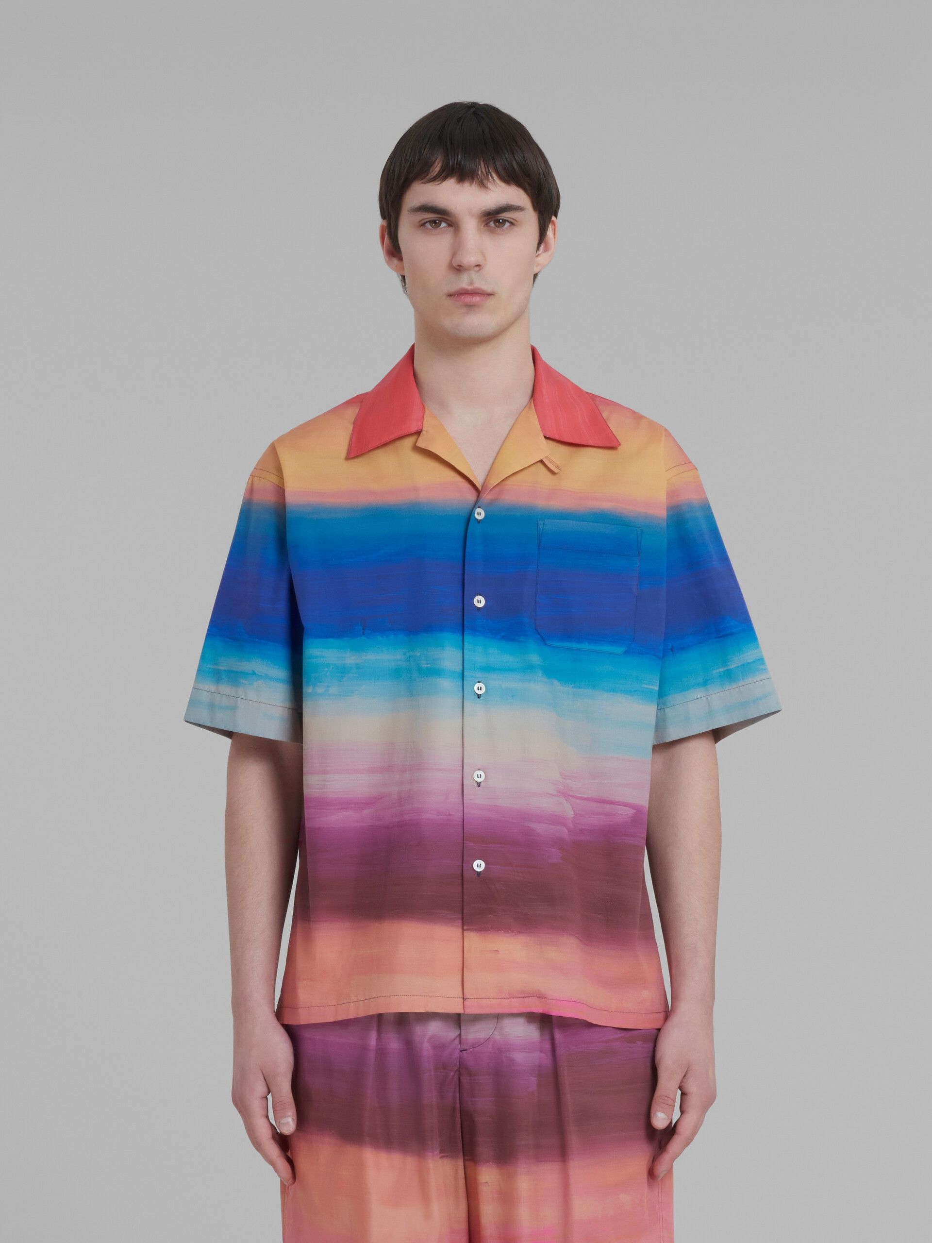 Marni o1mle1025 Print Bowling Shirt in Multicolor Size US M / EU 48-50 / 2 - 2 Thumbnail