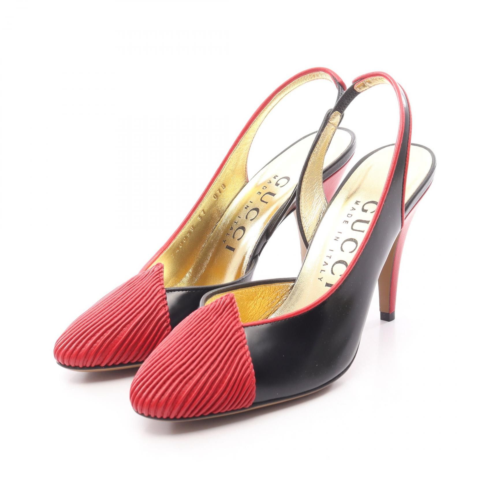 Gucci Gucci Gucci Slingback Leather Pumps Leather Shoes 740058 DUTY FREE for USA Size ONE SIZE - 1 Thumbnail