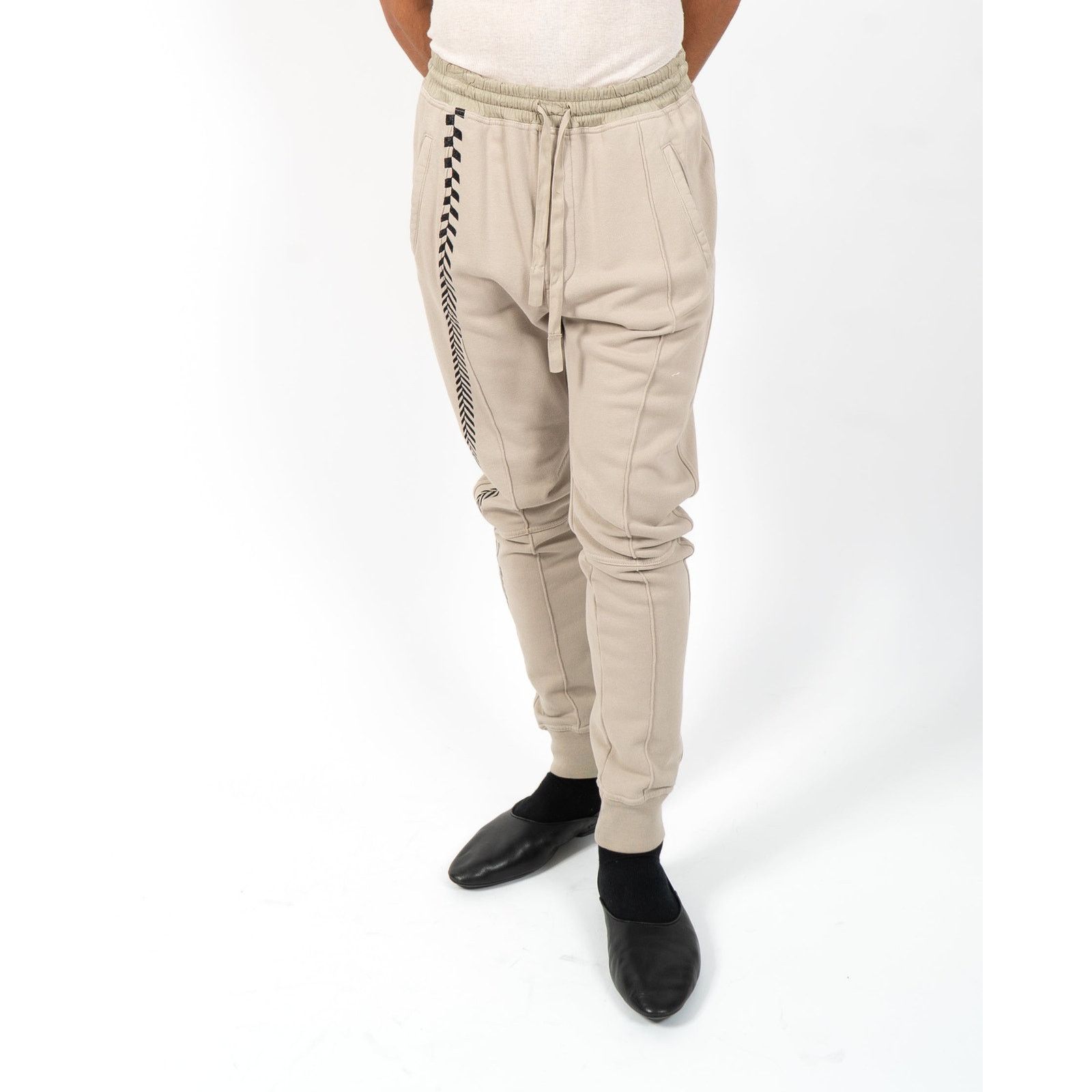 Haider Ackermann FW19 Embroidered Sweatpants in Beige Perth Cotton Size US 30 / EU 46 - 1 Thumbnail