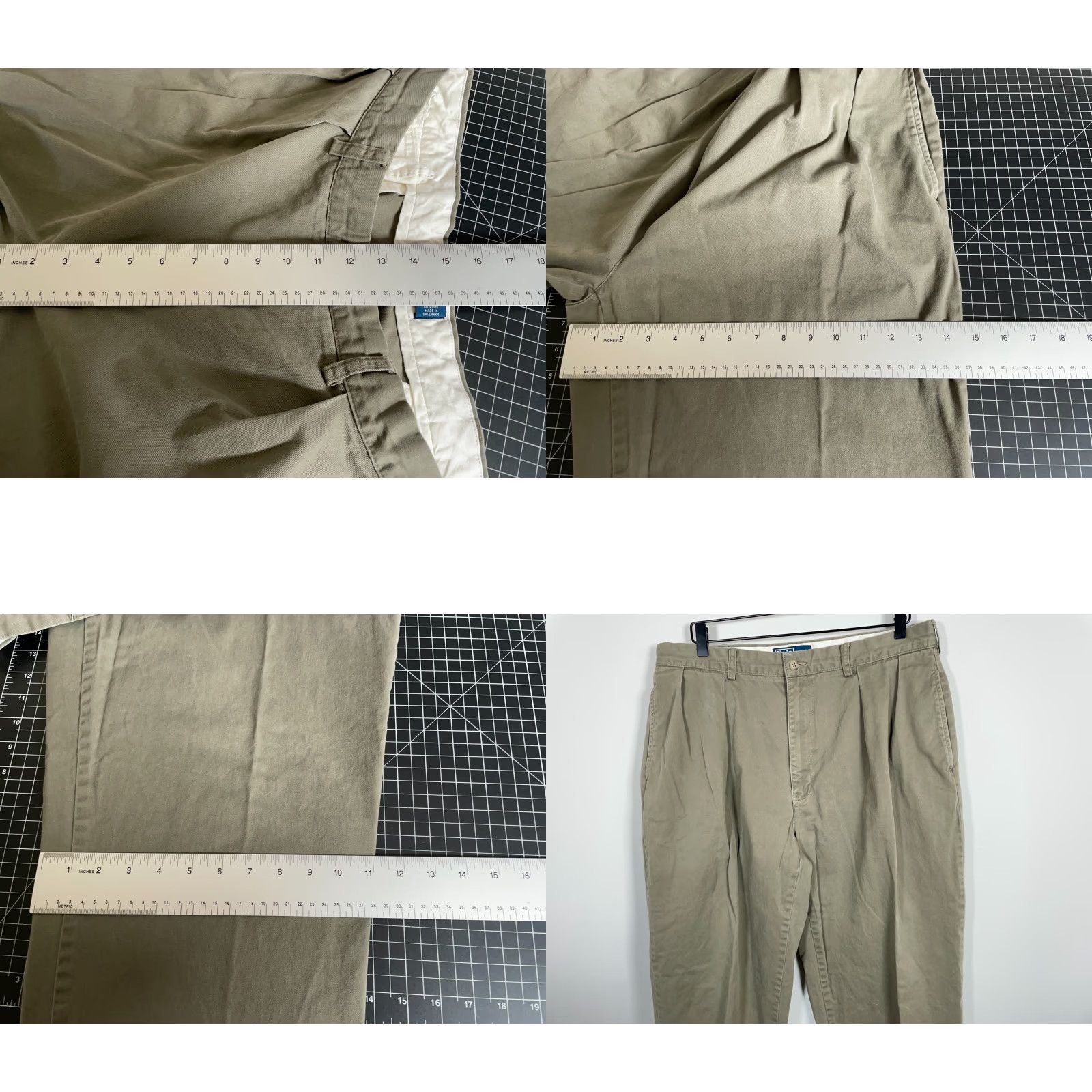 Polo Ralph Lauren VINTAGE Polo Ralph Lauren Andrew Pleated Pants Men 36 x 29 Green Chino Regular High Rise Zip 100% Cotton Vintage Mens Range: Preppy Retro Size US M / EU 48-50 / 2 - 8 Thumbnail