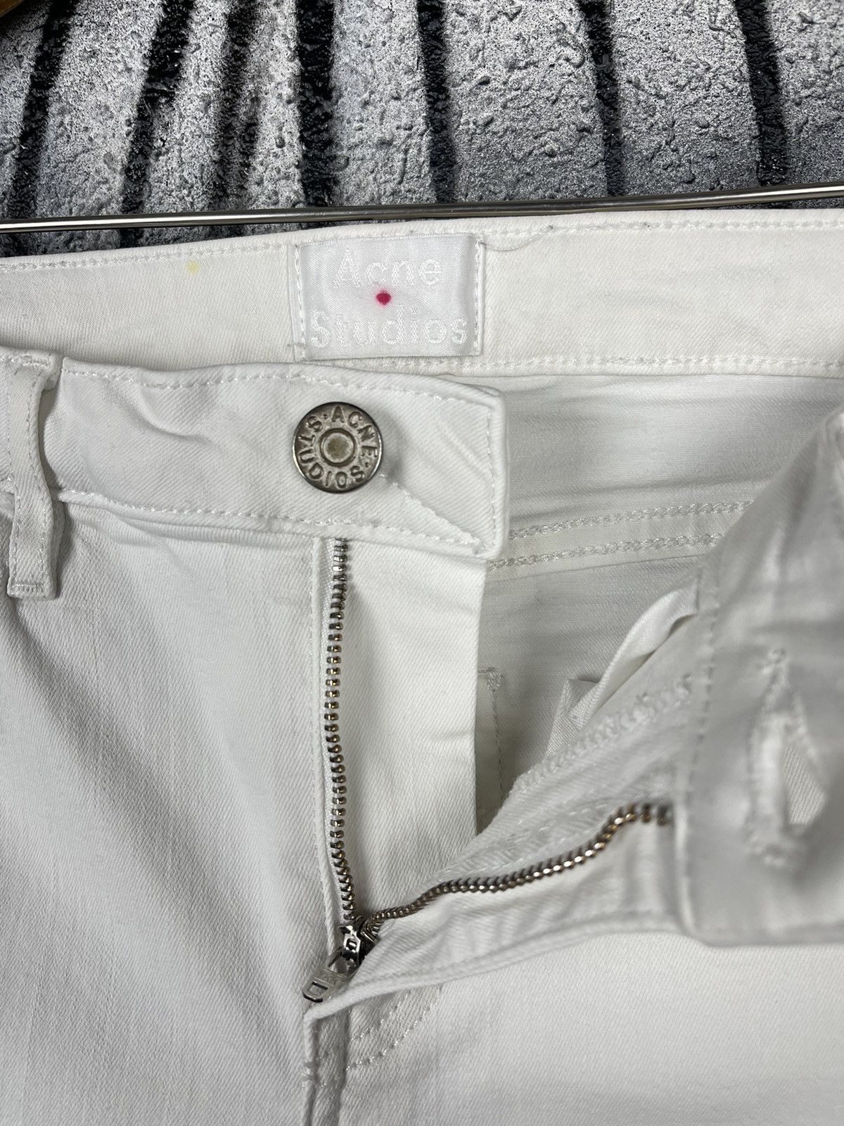 Acne Studios Acne Studios Skinny 5 Optic White Denim Jeans WMNS Size 26 Size 26" / US 2 / IT 38 - 6 Thumbnail