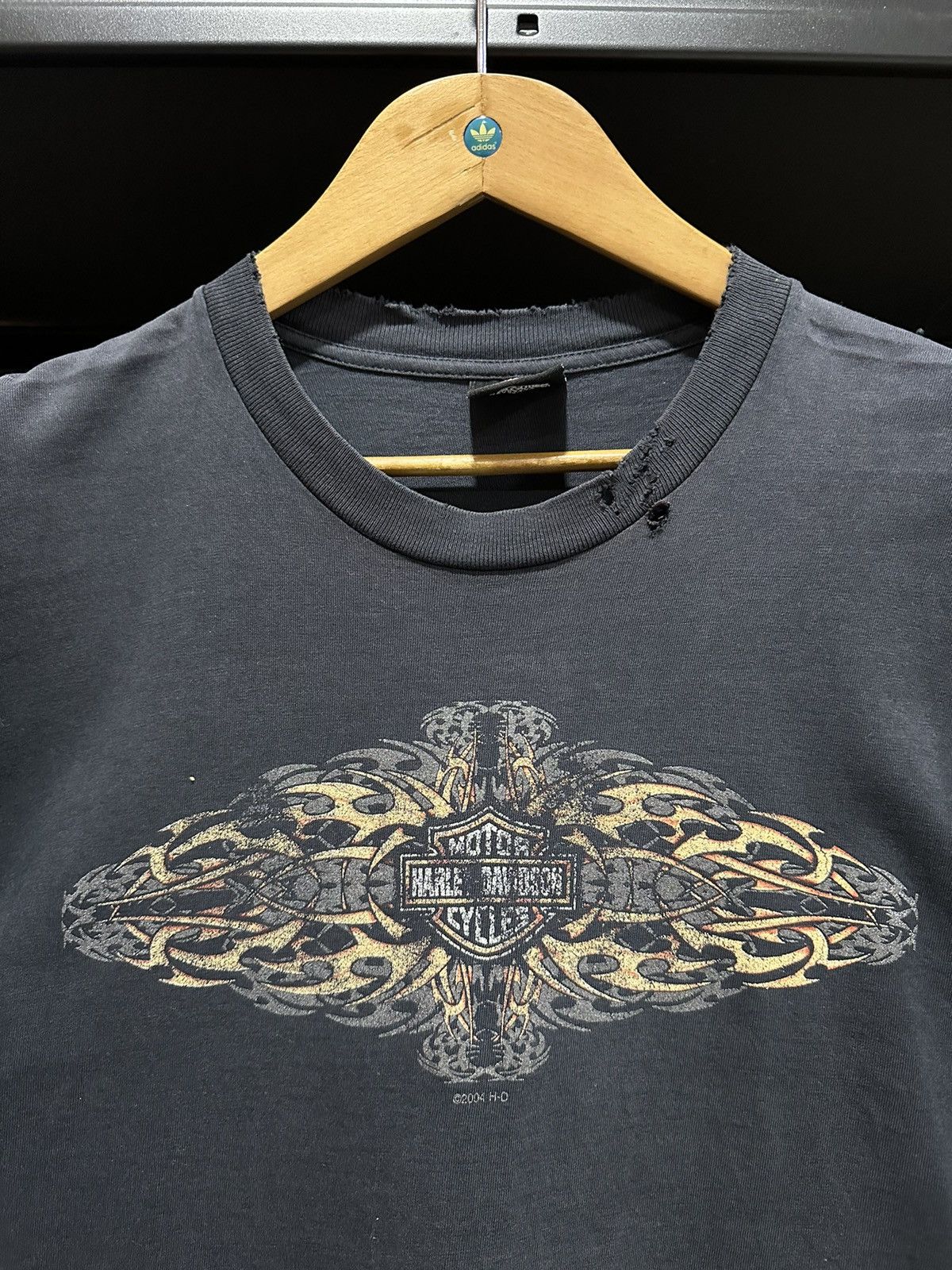 Harley Davidson Vintage Harley Davidson Arabic Distressed Boxy Tee Size US M / EU 48-50 / 2 - 3 Thumbnail