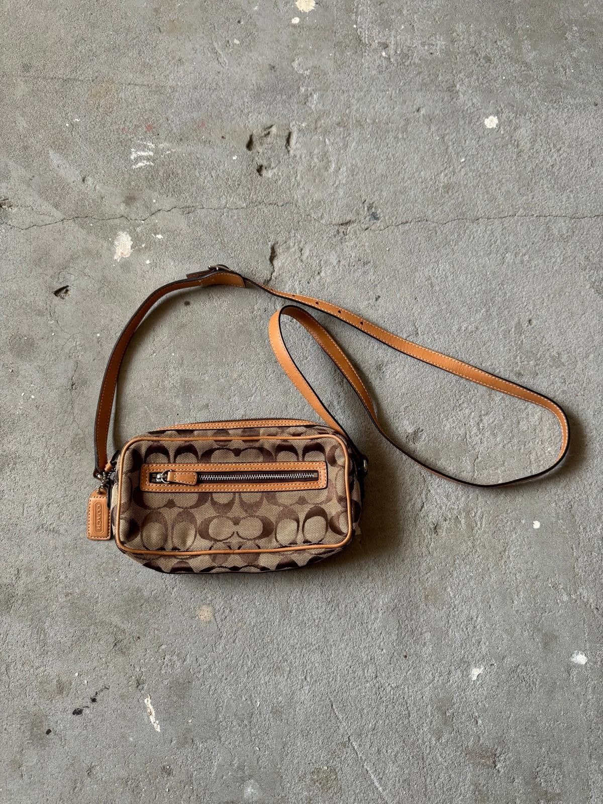 Coach Signature Crossbody Bag Beige