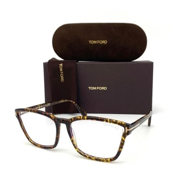 Tom Ford Tom Ford FT5707 056 Tortoise / Blue Block 55mm Eyeglasses T Size ONE SIZE - 3 Thumbnail