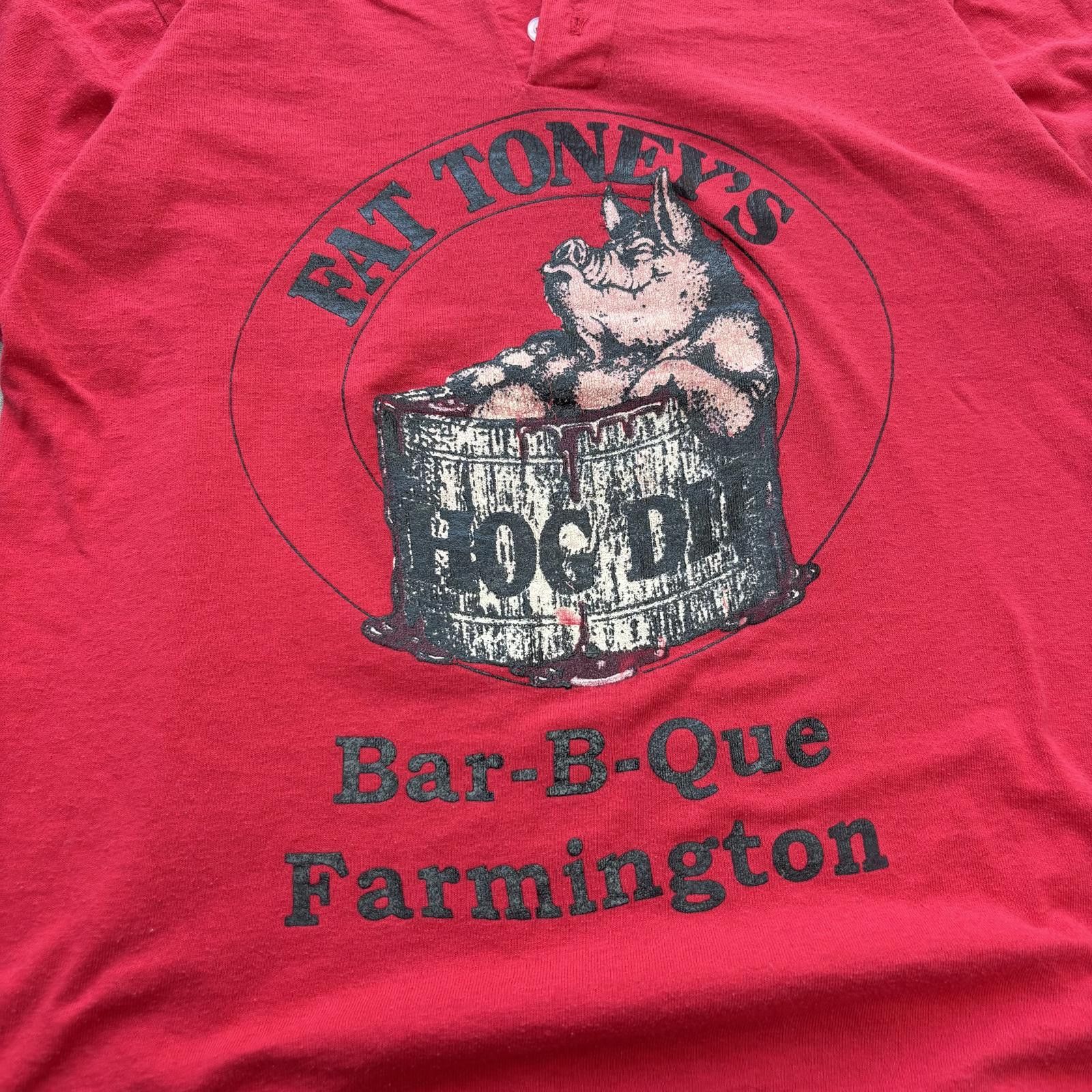 Vintage Vintage 90s Fat Toney’s BBQ Hog Pig Razorbacks Jersey Shirt Size US S / EU 44-46 / 1 - 4 Thumbnail