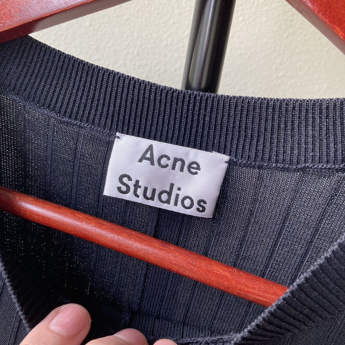 Acne Studios Acne Studios Issy Rib Black Luxury Avant Garde Sweatshirt Size S / US 4 / IT 40 - 6 Thumbnail