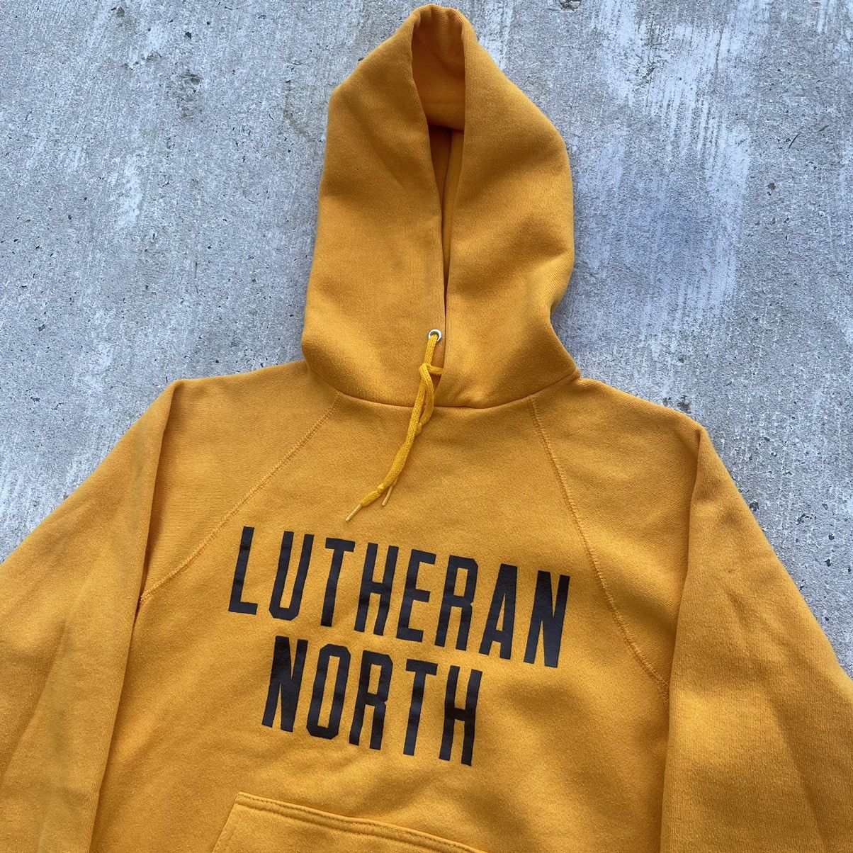 Vintage Vintage 80s LUTHERAN NORTH DISCUS ATHLETIC Raglan Hoodie Size US L / EU 52-54 / 3 - 2 Thumbnail