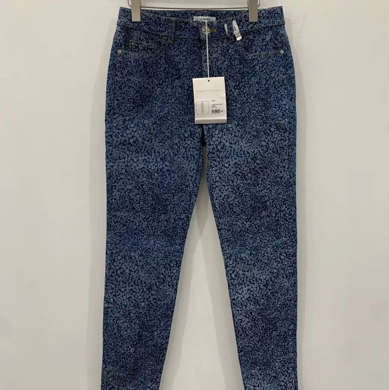 Chanel Chanel Blue Denim Women's Pants Size L 0089 Size 30" / US 8 / IT 44 - 1 Thumbnail