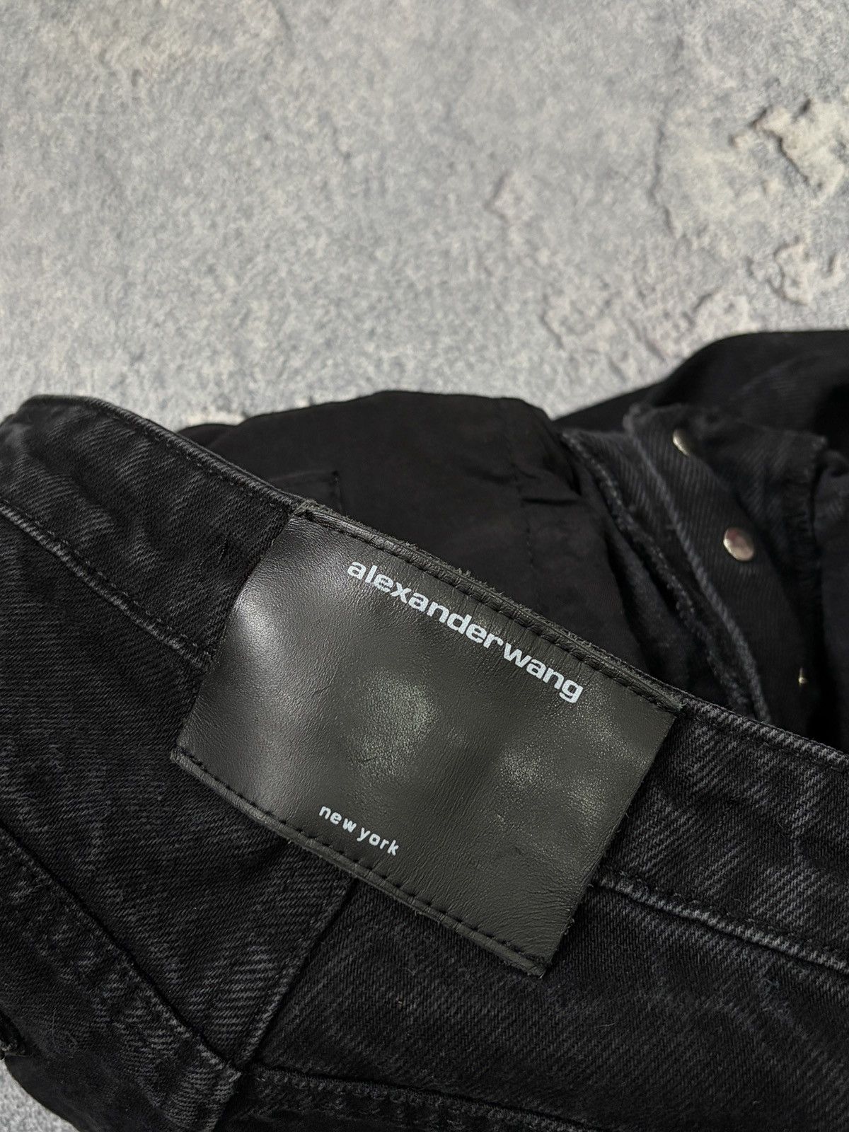 Alexander Wang Alexander Wang Double Waistband Fold-Over Jeans Black 28 Size 28" / US 6 / IT 42 - 4 Thumbnail