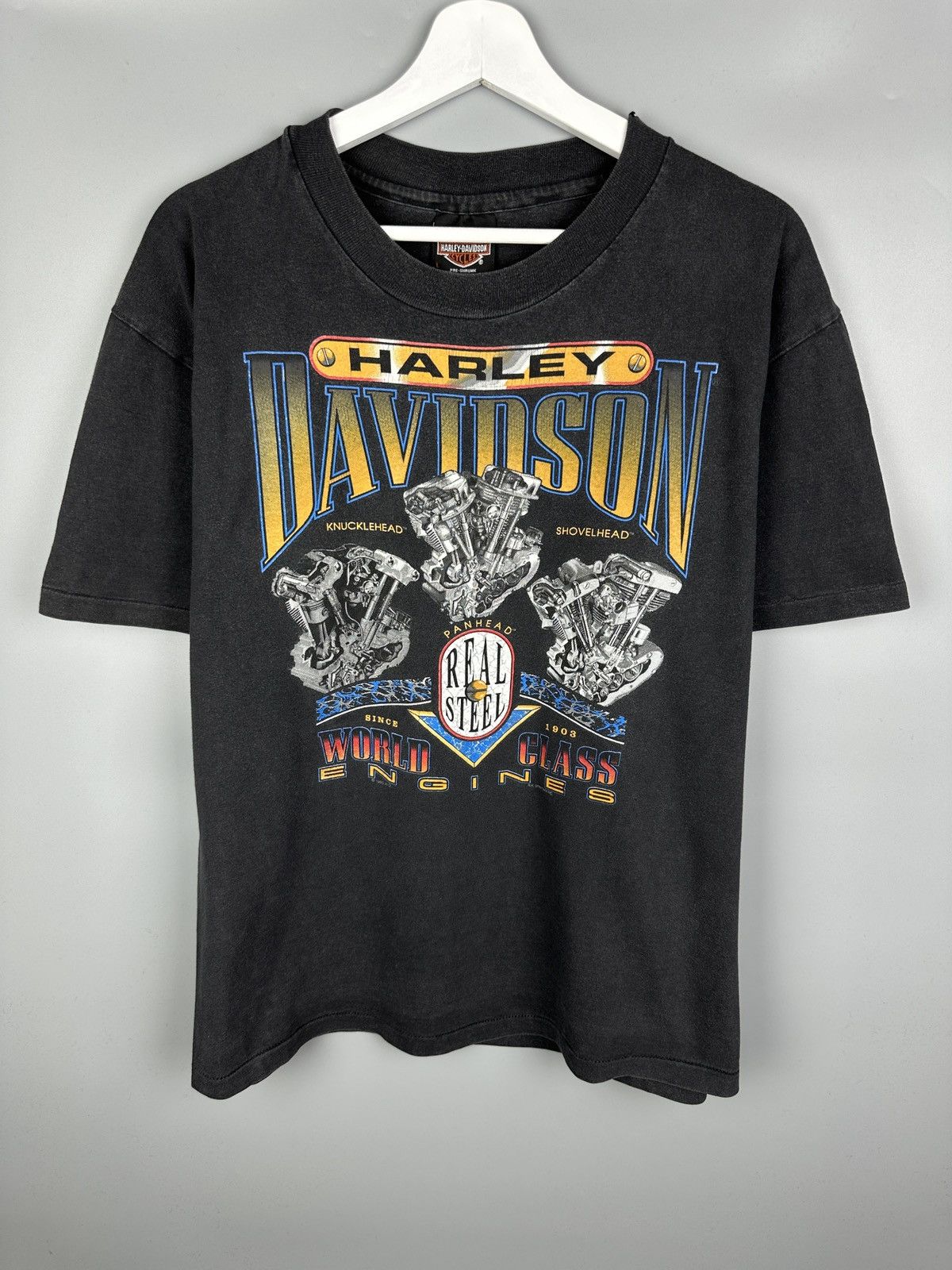 Harley Davidson Vintage Harley Davidson Real Steel USA Graphic TShirt Pig 3D Size US L / EU 52-54 / 3 - 1 Thumbnail