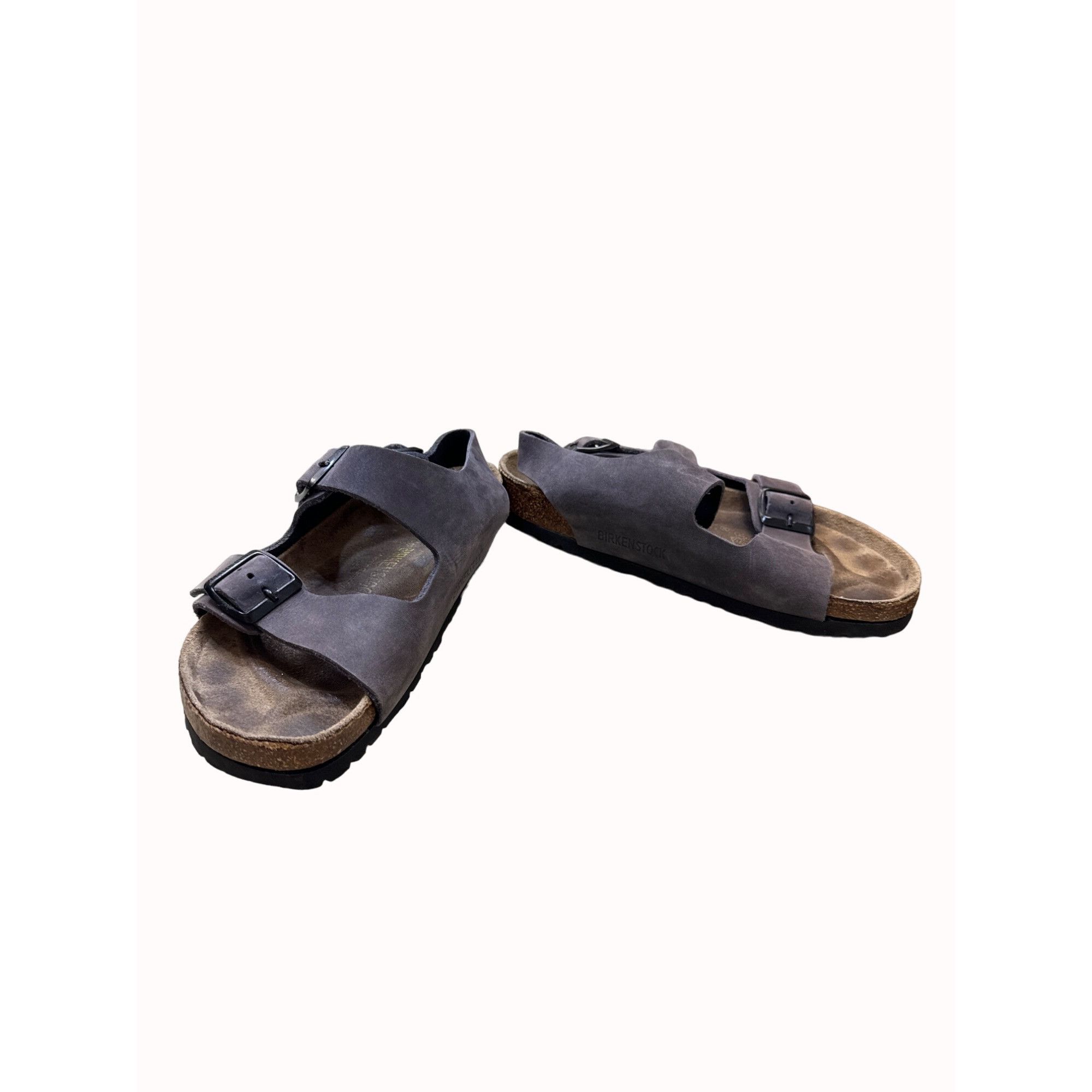 Birkenstock Birkenstock gray women’s leather suede shoe sandal size 5.5 Size US 5.5 / IT 35.5 - 3 Thumbnail