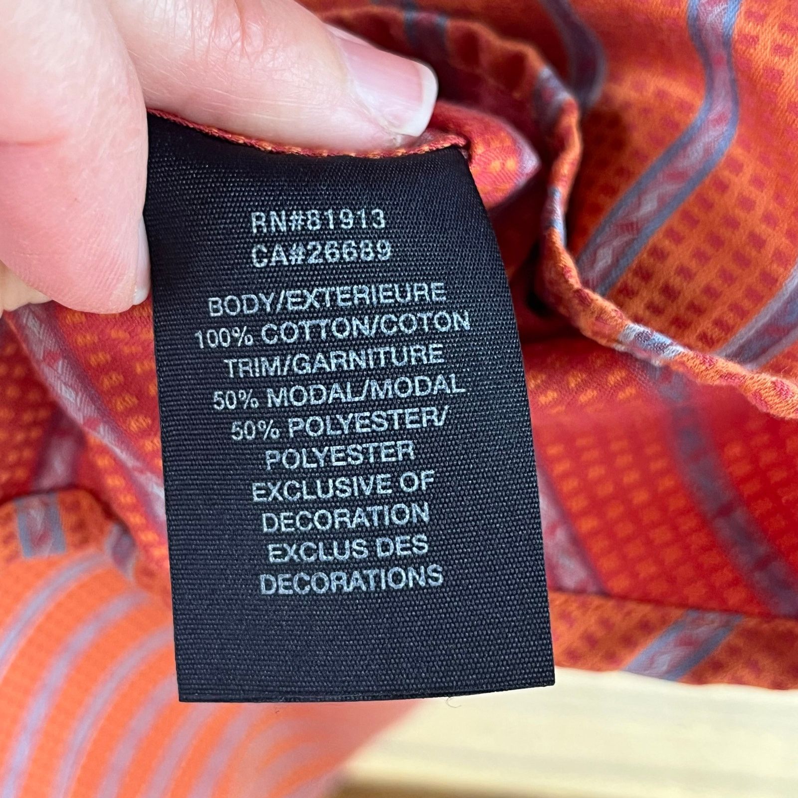 Robert Graham Robert Graham Orange Striped Button Down Shirt Size 2XL Size US XXL / EU 58 / 5 - 9 Thumbnail