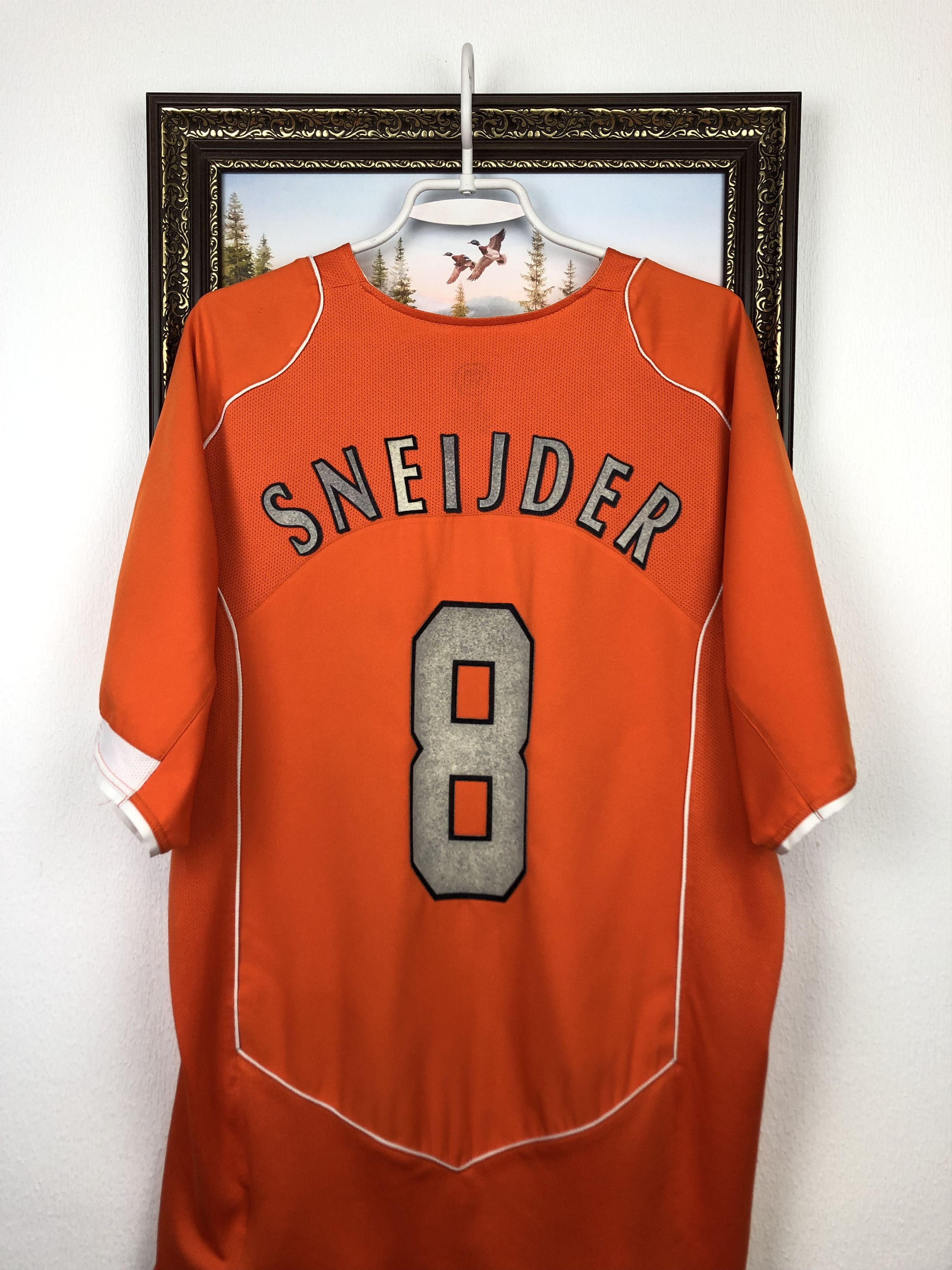 Nike Netherlands football shirt Soccer #8 Sneijder Nike Jersey Size US XL / EU 56 / 4 - 2 Thumbnail