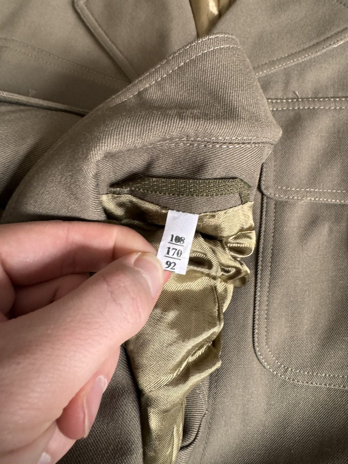 Other Olive Military Jacket Workwear Cropped Boxy Type 50s Size US L / EU 52-54 / 3 - 6 Thumbnail