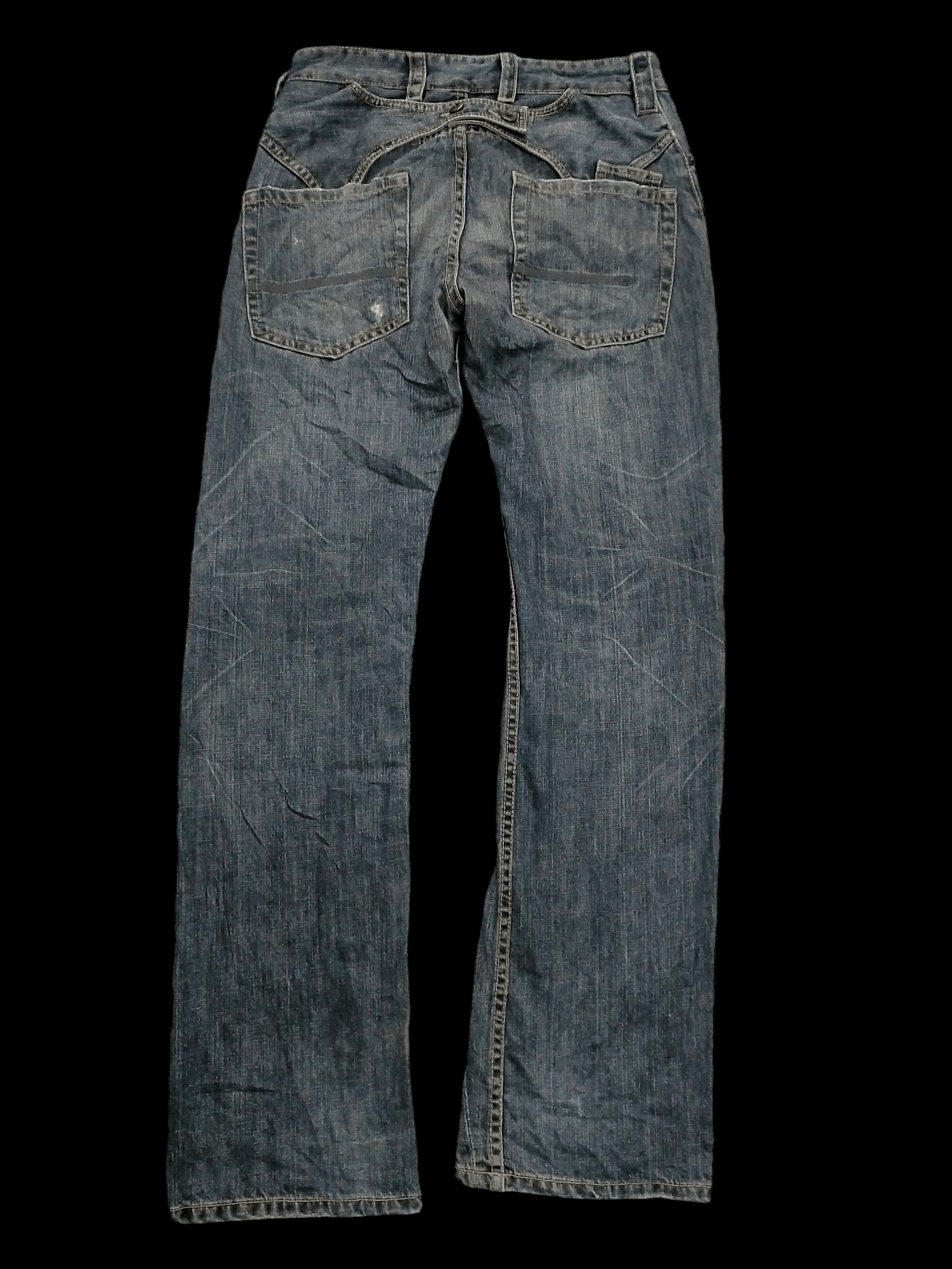 FCUK 🔥Rare🔥Fcuk Buckle Back Distressed Ripped Jeans Size US 30 / EU 46 - 2 Thumbnail