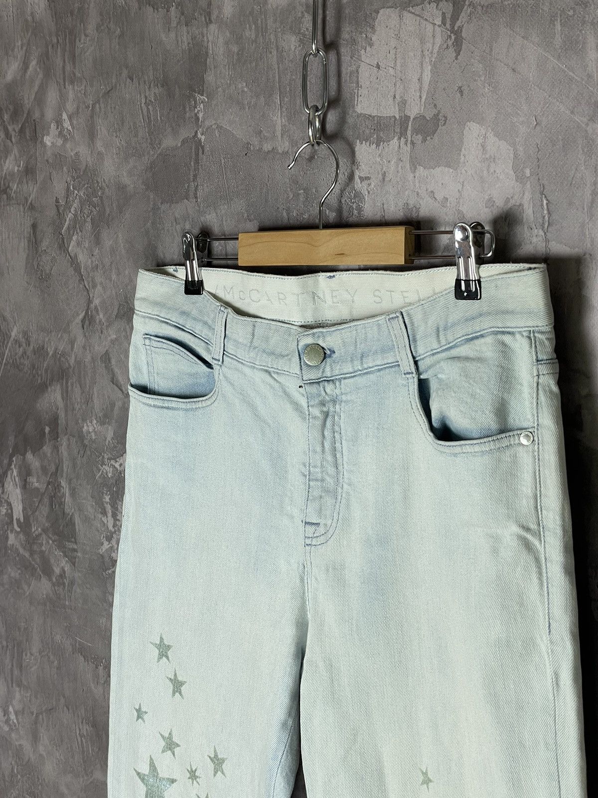Stella McCartney × Vintage Stella McCartney Y2K Star Multilogo Denim Jeans Size 31" - 8 Thumbnail