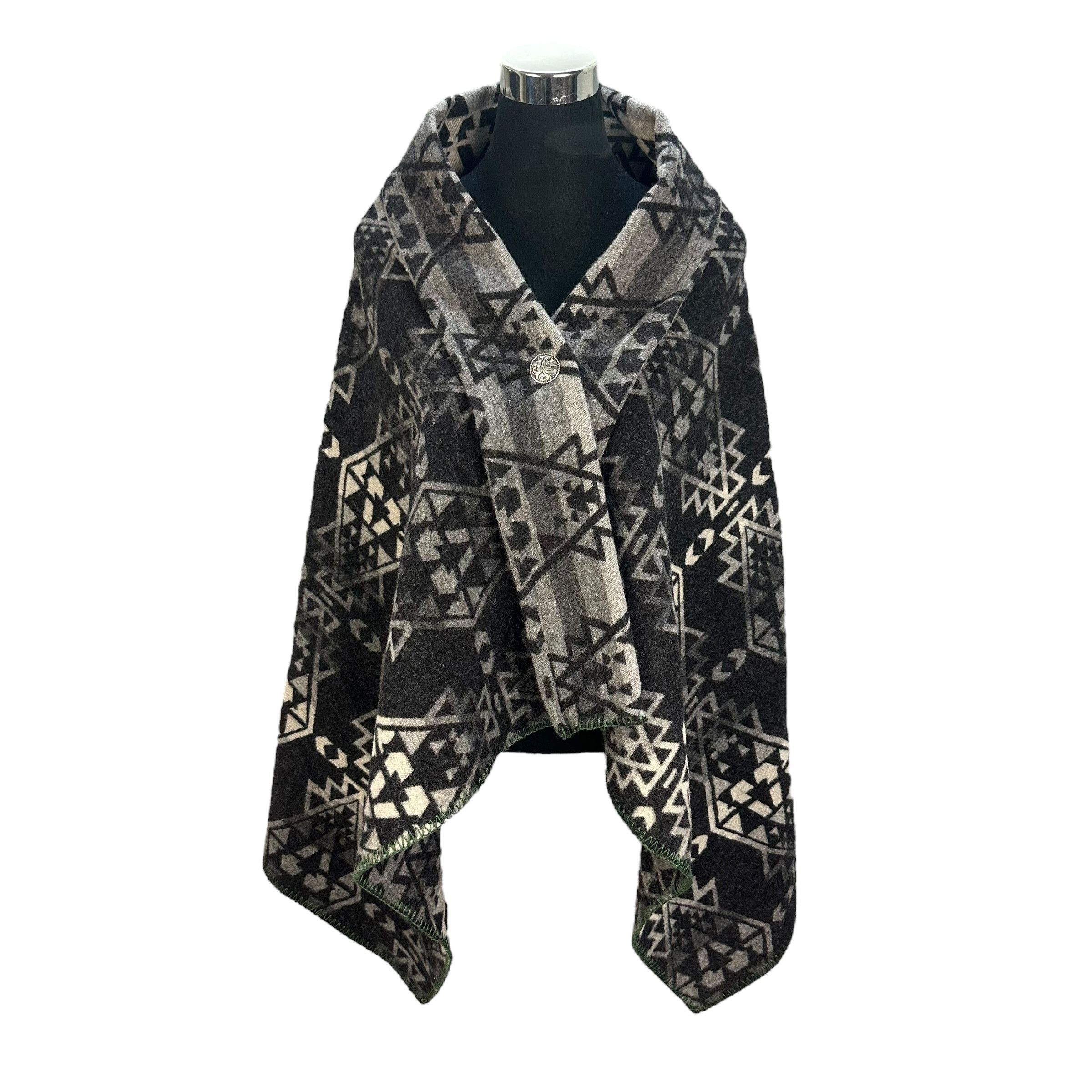 image of Johnson Woolen Mill Navajo Blanket Western Cape 8939-041, Men's (Size Medium)