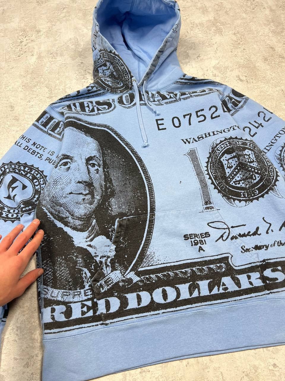 Supreme Supreme Benjamin Franklin 100 Dollar Bill Hoodie Size US L / EU 52-54 / 3 - 5 Thumbnail