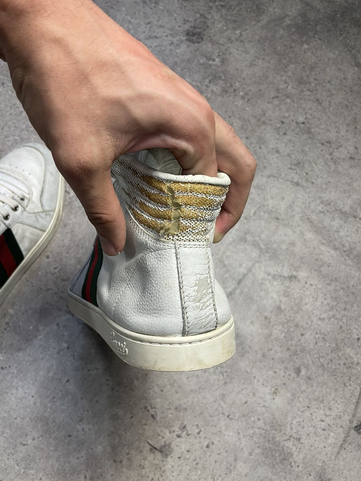 Gucci Men’s Gucci White Coda High Top Sneakers Size US 7.5 / EU 40-41 - 7 Thumbnail