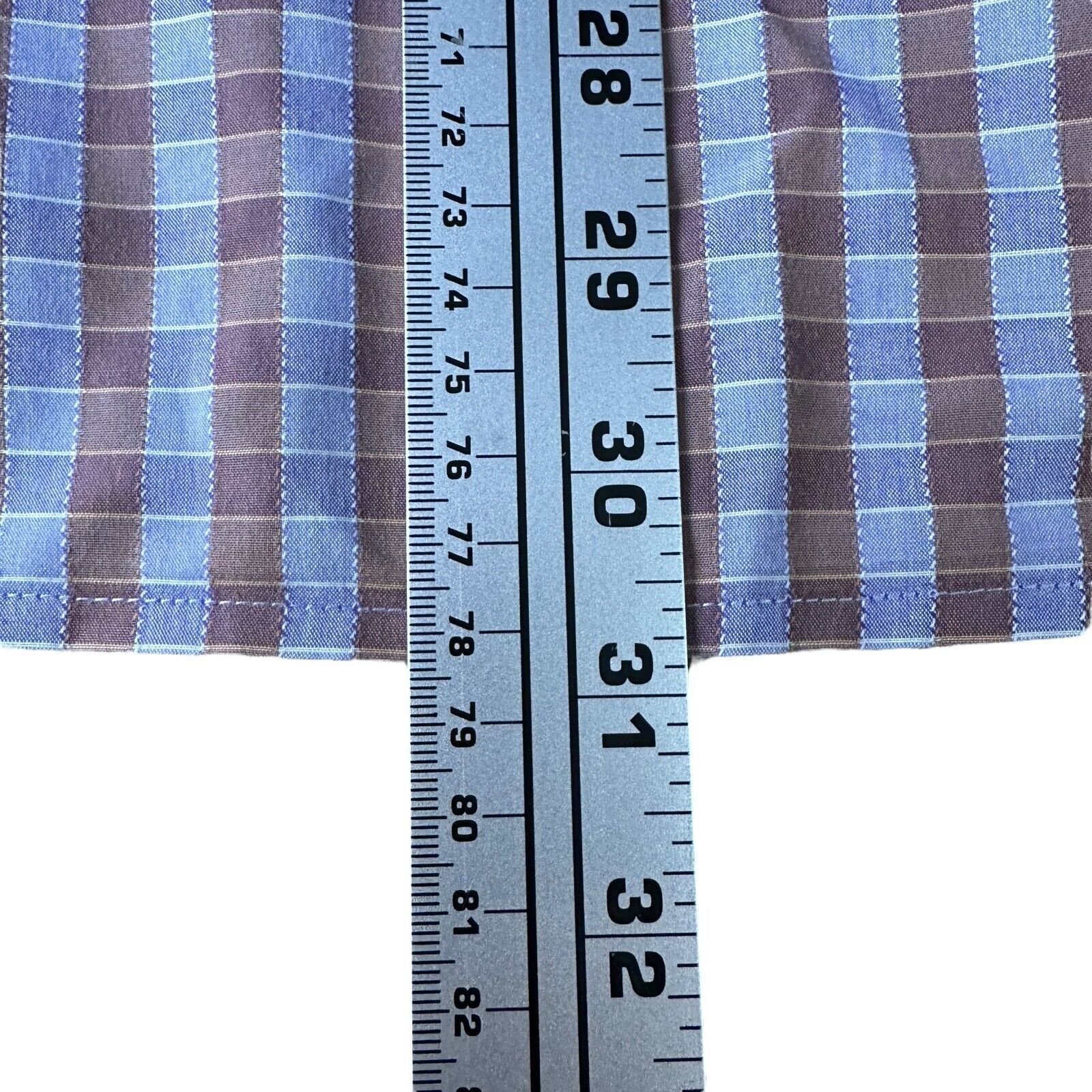 Robert Graham Robert Graham Shirt Men XL Purple Brown Check Button Up Size US XL / EU 56 / 4 - 11 Thumbnail