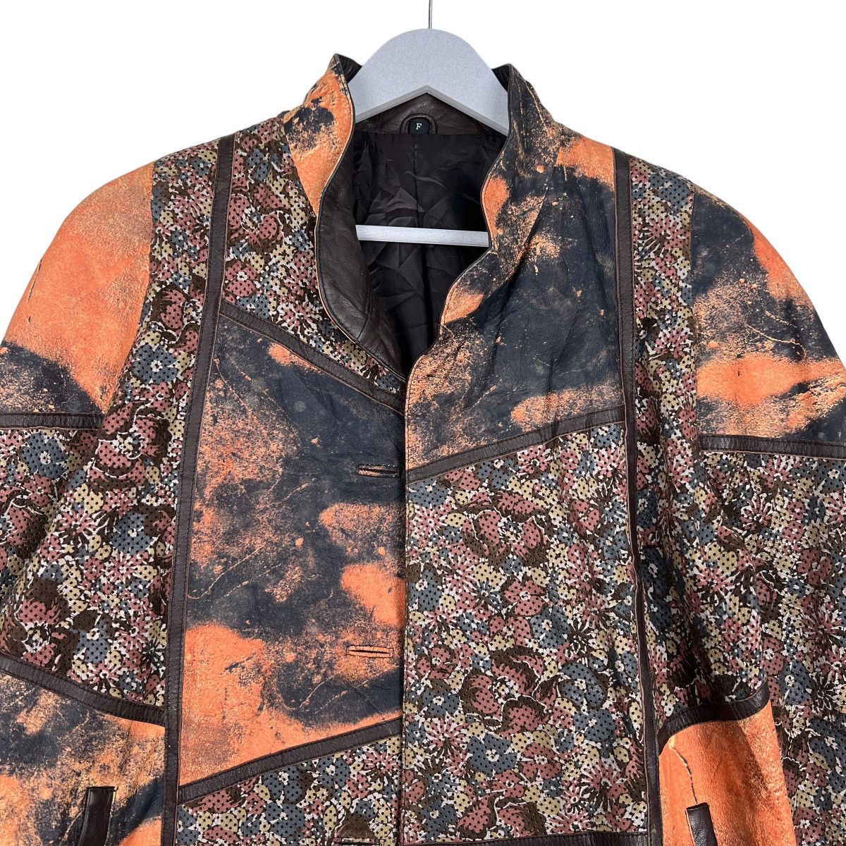 Japanese Brand 🔥 RARE VINTAGE PATCHWORK LEATHER JACKET NICE DESIGN Size US M / EU 48-50 / 2 - 3 Thumbnail