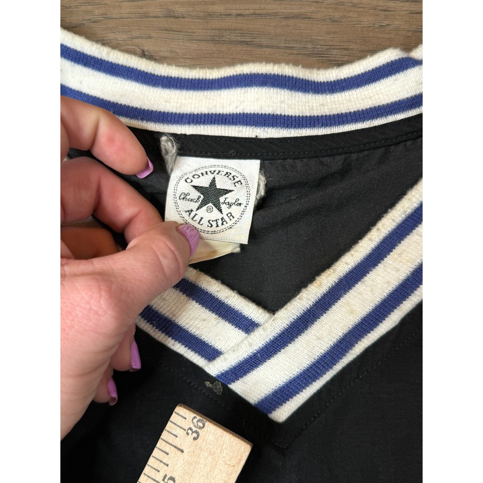 Converse Vintage Converse All Star Nylon Pullover Jacket M/L Size US L / EU 52-54 / 3 - 4 Thumbnail