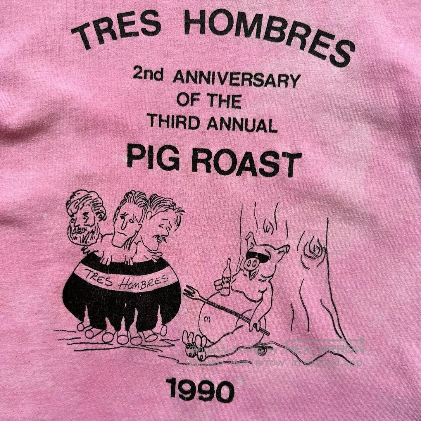 Vintage Pig Vintage Faded 90s Cartoon Tee. Size US M / EU 48-50 / 2 - 5 Thumbnail