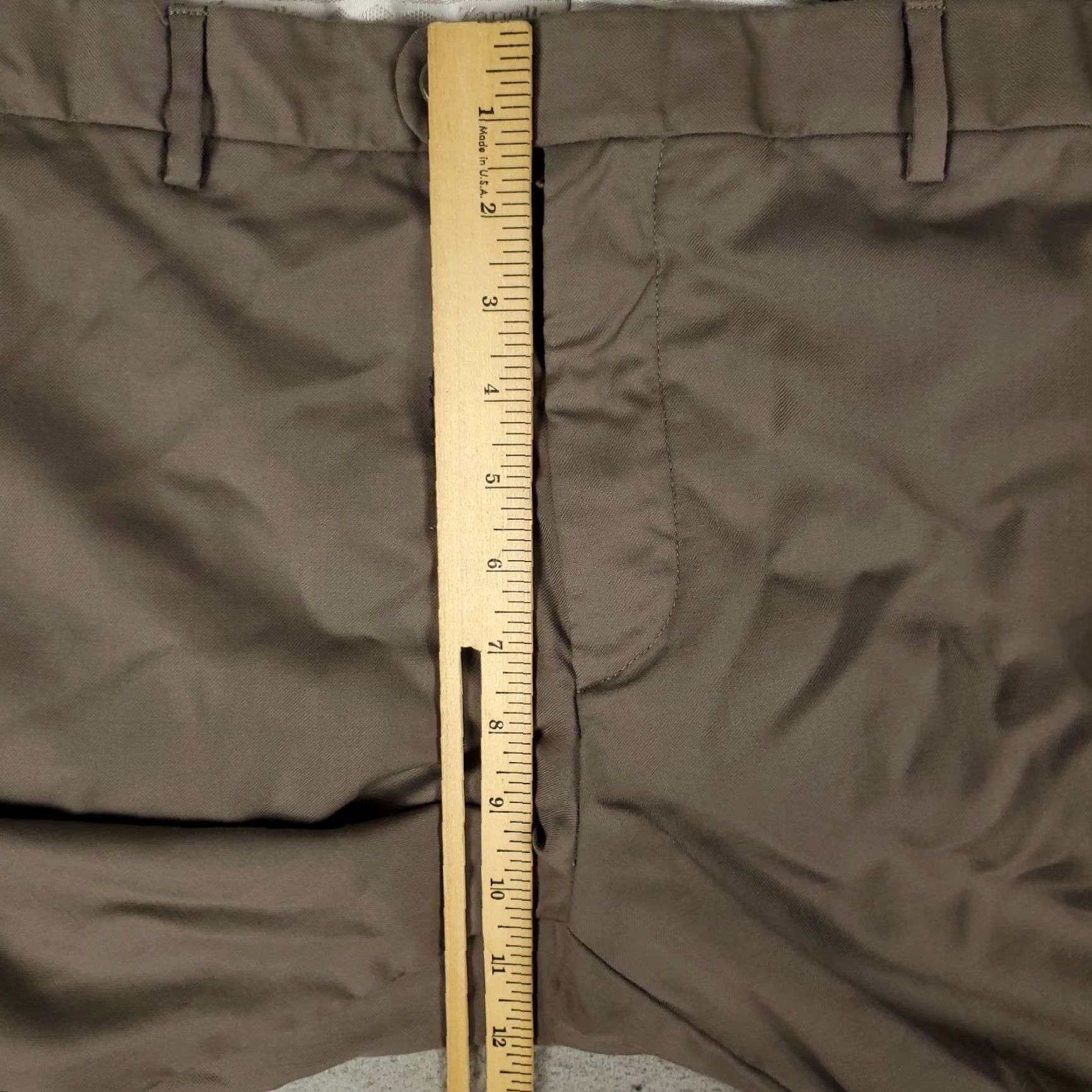 Zanella Vintage Zanella Wool Dress Pants Mens 36x29 Brown Flat Front Trousers Chino Business Casual Formal Mens Size US 36 / EU 52 - 4 Thumbnail