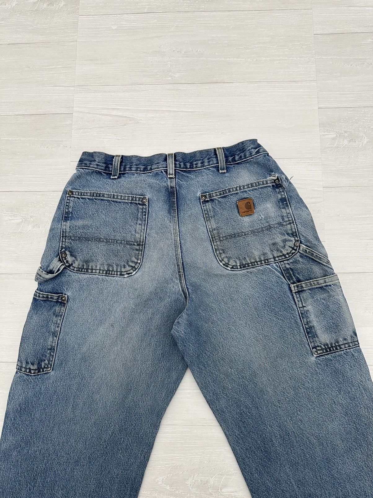 Carhartt AMAZING Distressed Blue Carhartt Double Ruck Denim Jeans 34 Size US 34 / EU 50 - 1 Thumbnail