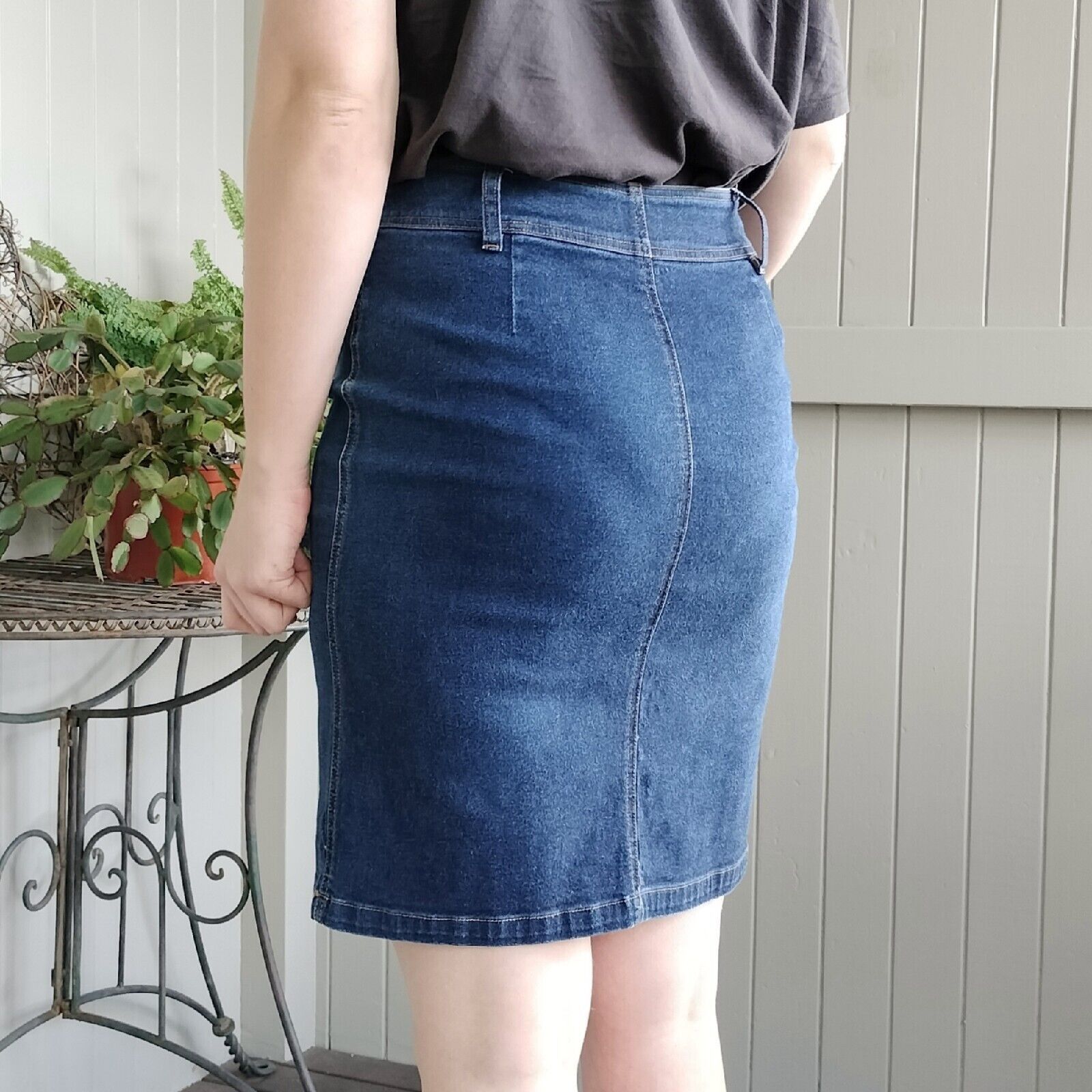 Fiorucci × Vintage Y2K 2000s Fiorucci Safety Skirt Denim High Waisted Pencil Size 30" / US 8 / IT 44 - 4 Thumbnail