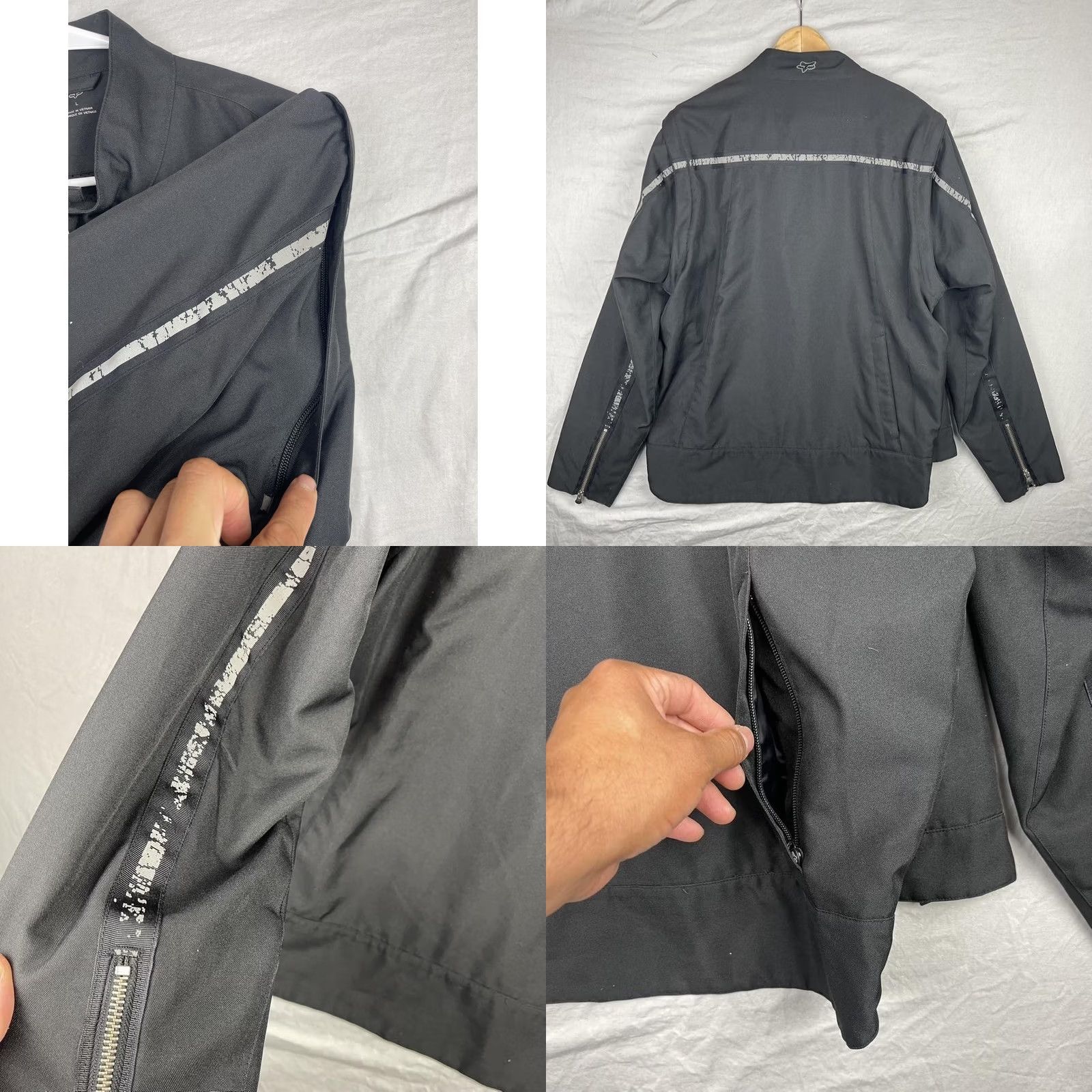 Fox Racing Fox Racing Jacket Mens Large Black Reflective Moto Riding Zip Convertible Vest Size US L / EU 52-54 / 3 - 10 Thumbnail