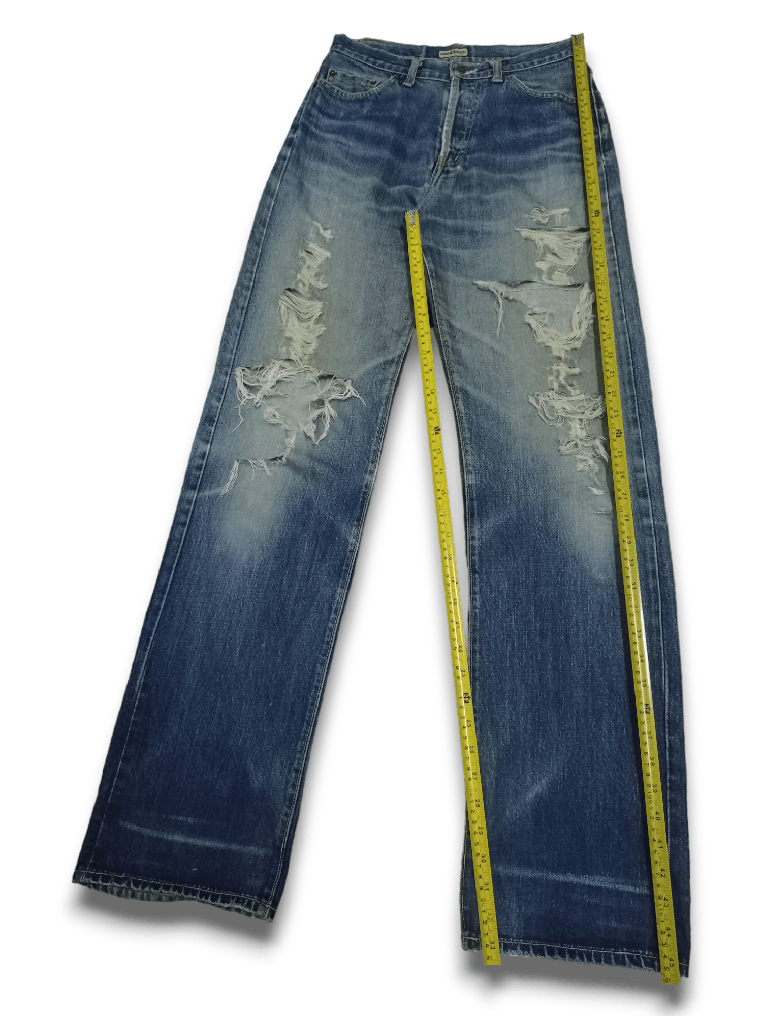 Chevignon Vintage Chevignon Blue Wash Distressed Loose Jeans Size US 28 / EU 44 - 13 Thumbnail
