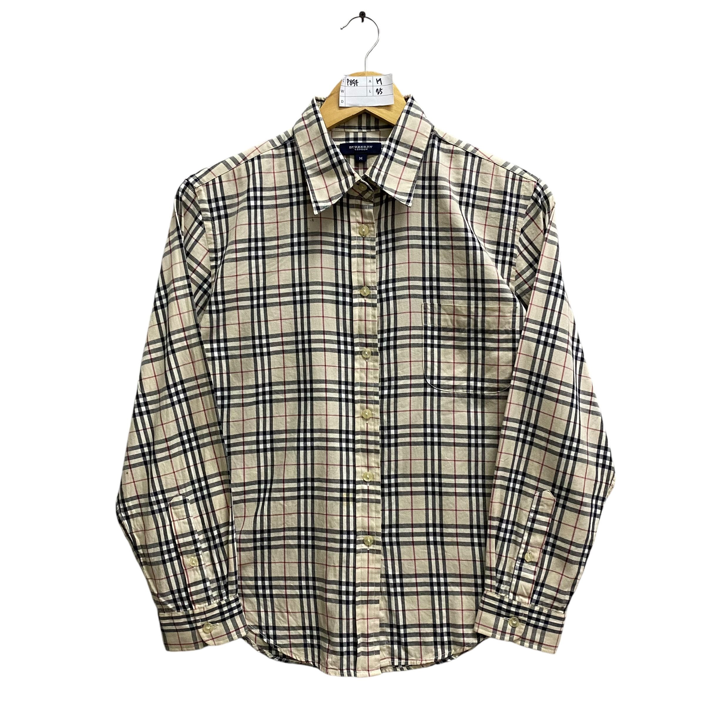Burberry Vintage Burberry Nova Check Button Ups Shirt Size Medium Size M / US 6-8 / IT 42-44 - 1 Thumbnail
