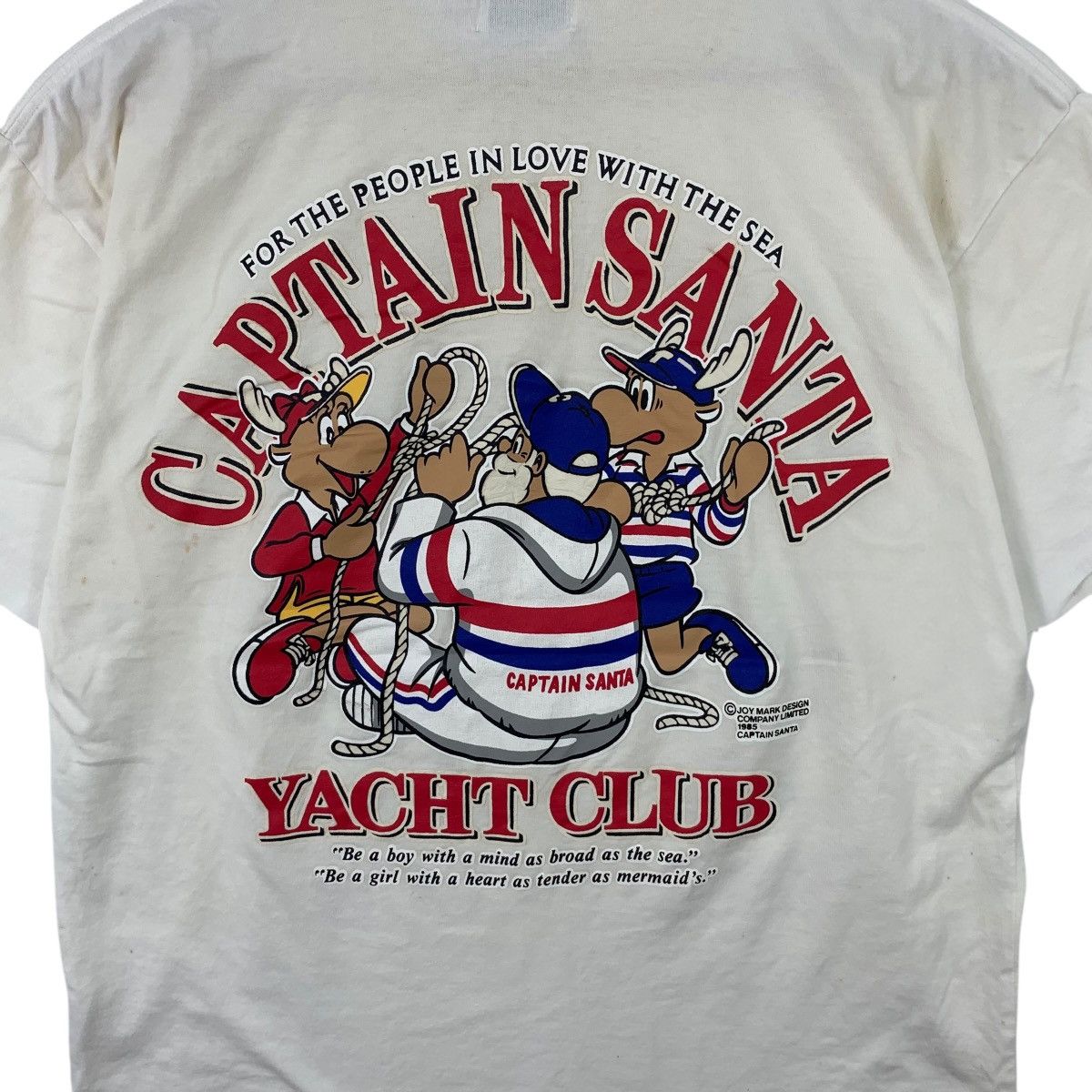 Vintage Vintage 1985 CAPTAIN SANTA YACHT CLUB Cartoon Tee Shirt Top Size US M / EU 48-50 / 2 - 6 Thumbnail