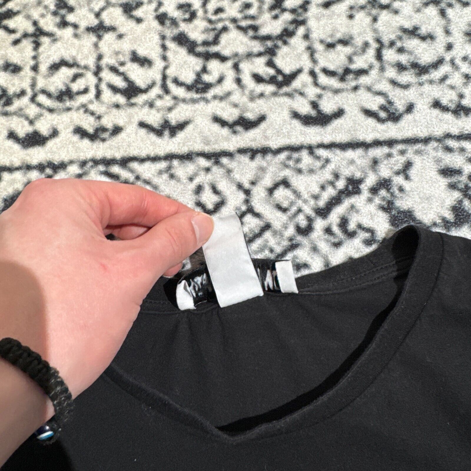 Moschino × Vintage Vintage Black Cotton T-Shirt Size L Moschino H&M Crew Y2K Size US L / EU 52-54 / 3 - 7 Thumbnail