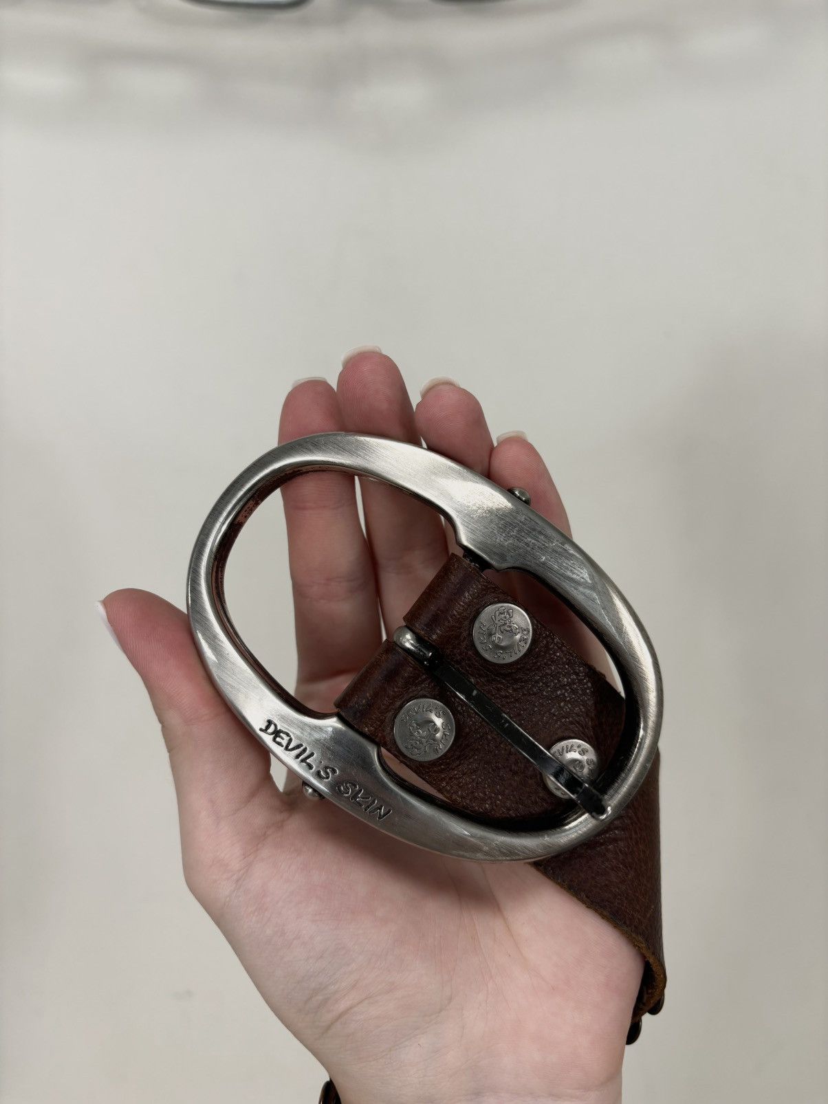 Other Vintage Devil’s Skin By Guido Angeloni Studded Leather Belt Size ONE SIZE - 5 Thumbnail