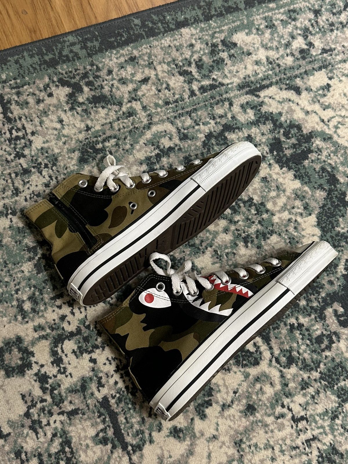 Bape A Bathing Ape Bape Ape Sta 1st Camo Shark Hi Top Sneakers Size US 6 / EU 39 - 13 Thumbnail