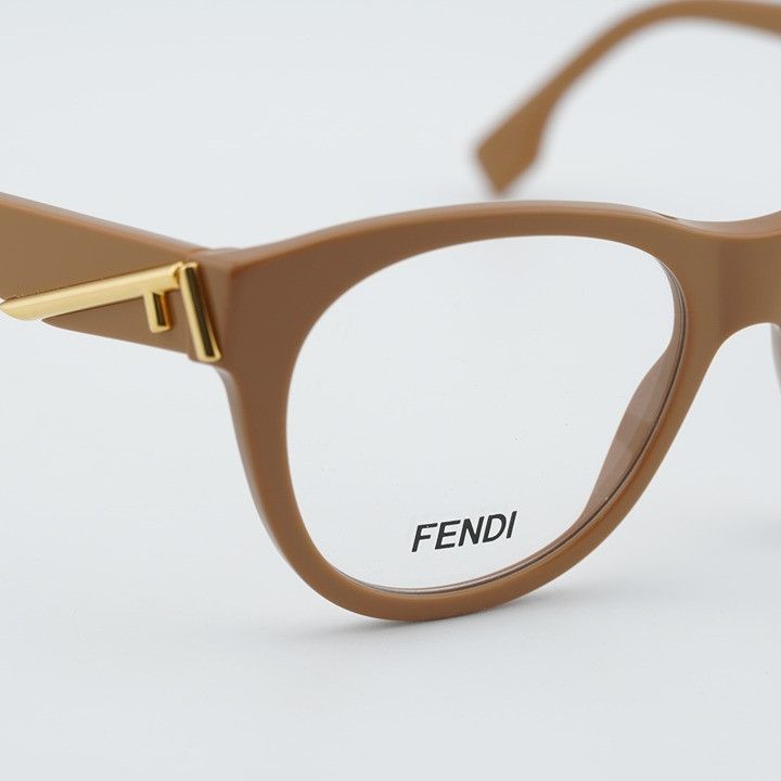 Fendi Fendi FE50101I 045 Eyeglasses Brown 53mm Cat Eye Frame Size ONE SIZE - 2 Thumbnail