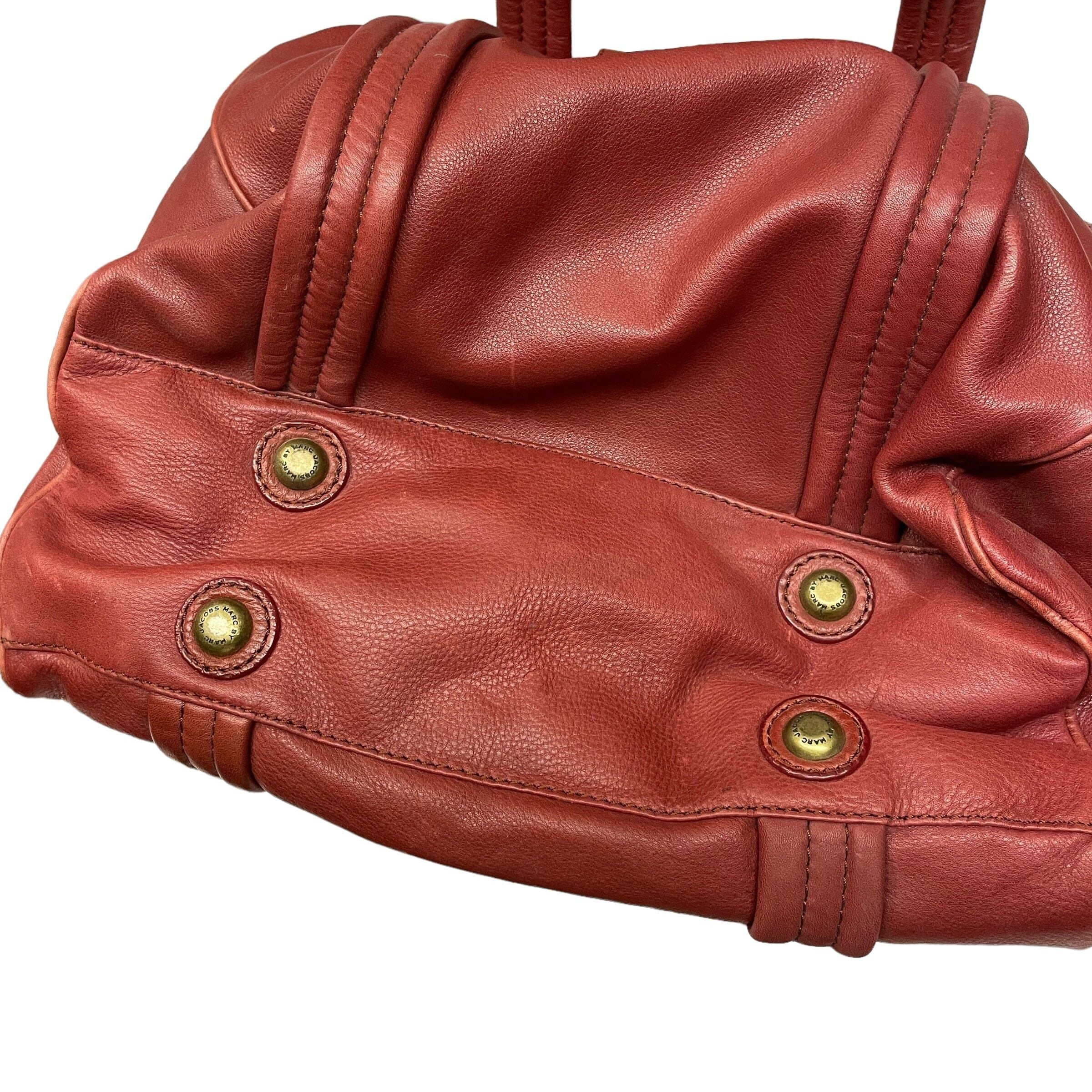 Marc Jacobs Vintage Deadstock Marc By Marc Jacobs Designer Leather Tote Bag In Burgundy Size ONE SIZE - 5 Thumbnail