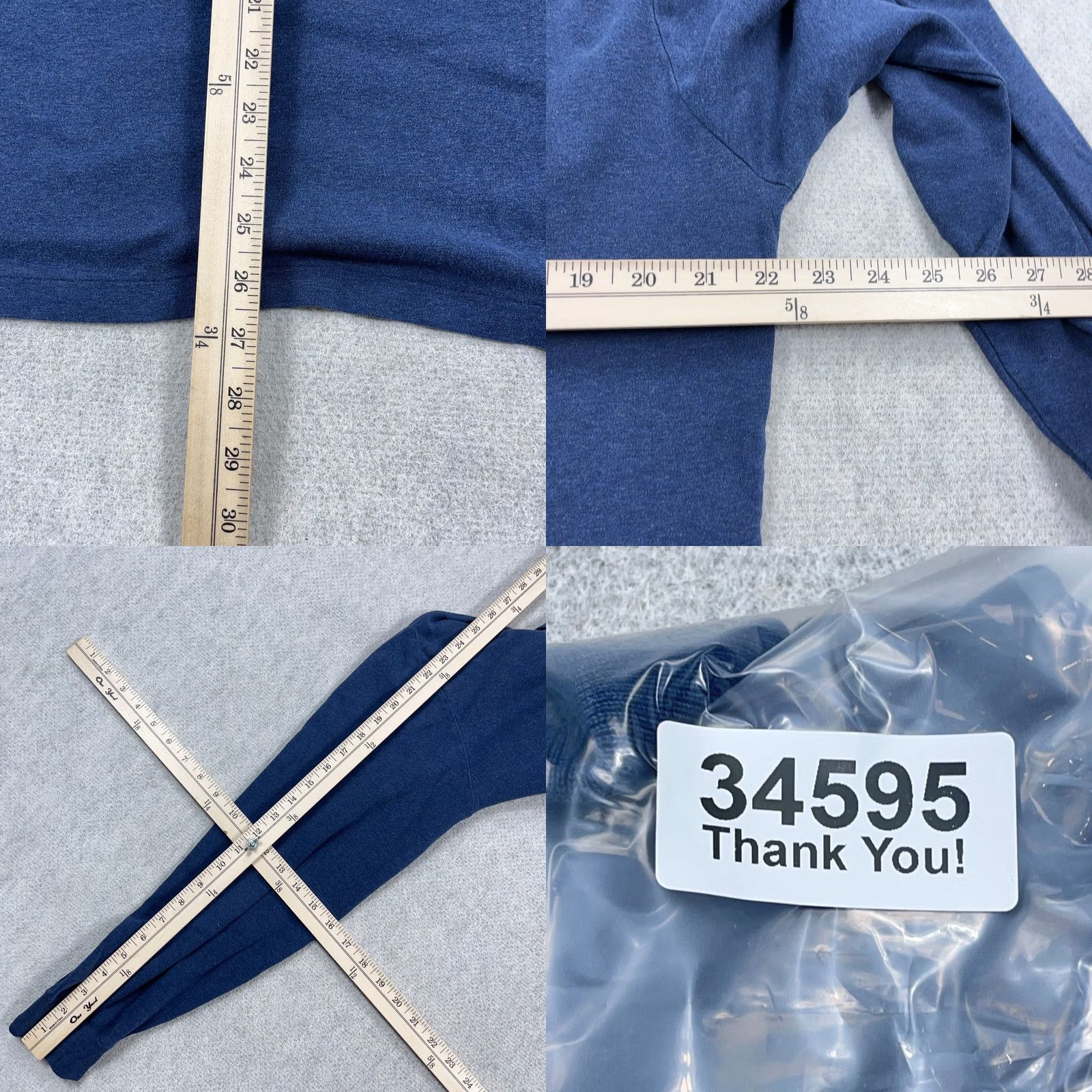 Polo Ralph Lauren Ralph Lauren Polo Shirt Men Large Blue Long Sleeve Solid Blue Polo Shirt Rugby Pony B9 Size US L / EU 52-54 / 3 - 8 Thumbnail
