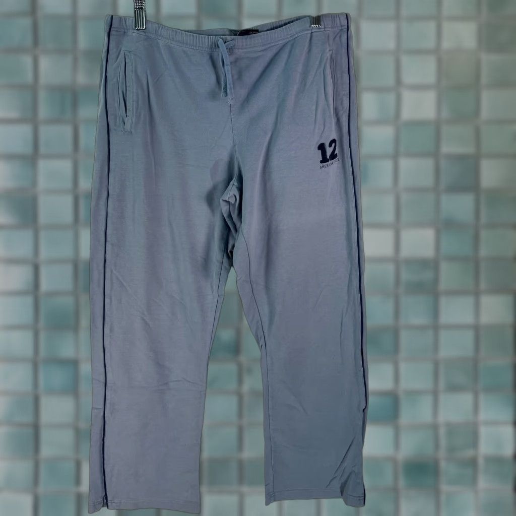 American Eagle Outfitters VINTAGE American Eagle Outfitters Womens Sweatpants Activewear Athletic Gray Size L Pockets Drawstring 97% cotton 3% Spandex Size 34" / US 12 / IT 48 - 1 Thumbnail