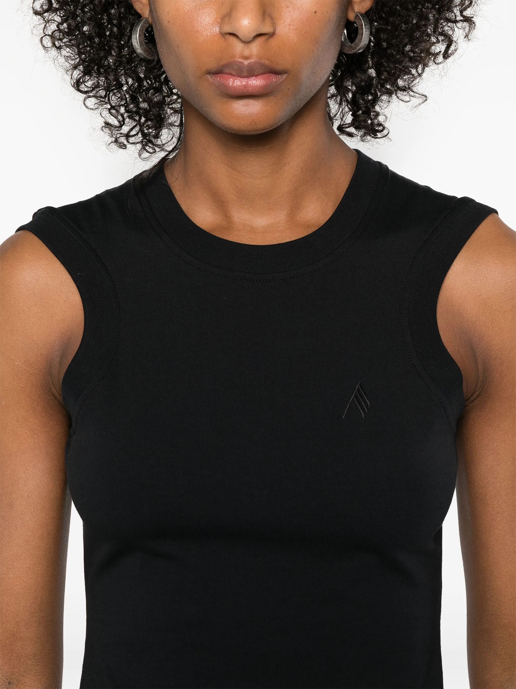 The Attico o1s22i1n0325 Reese Tank Top in Black Size XS / US 0-2 / IT 36-38 - 5 Thumbnail