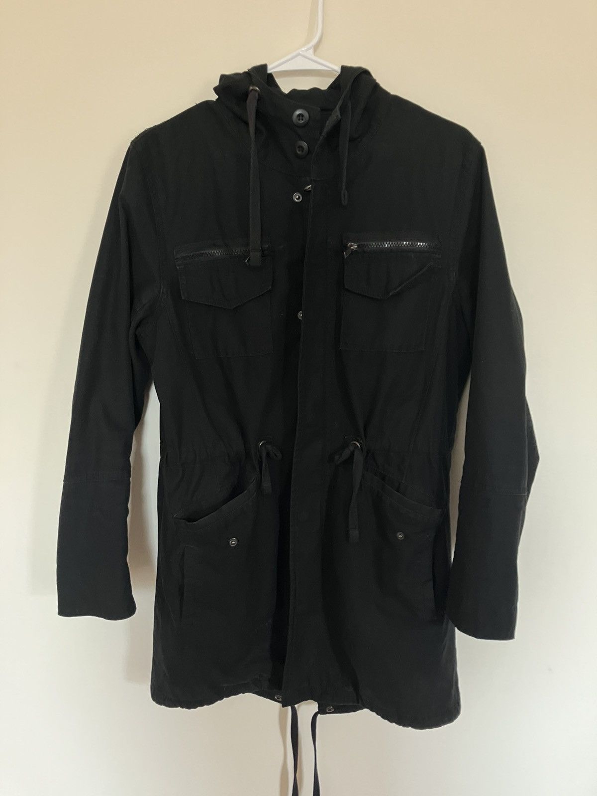 291295=Homme 291295=Homme Black Military Trench w Hood Size US M / EU 48-50 / 2 - 1 Thumbnail